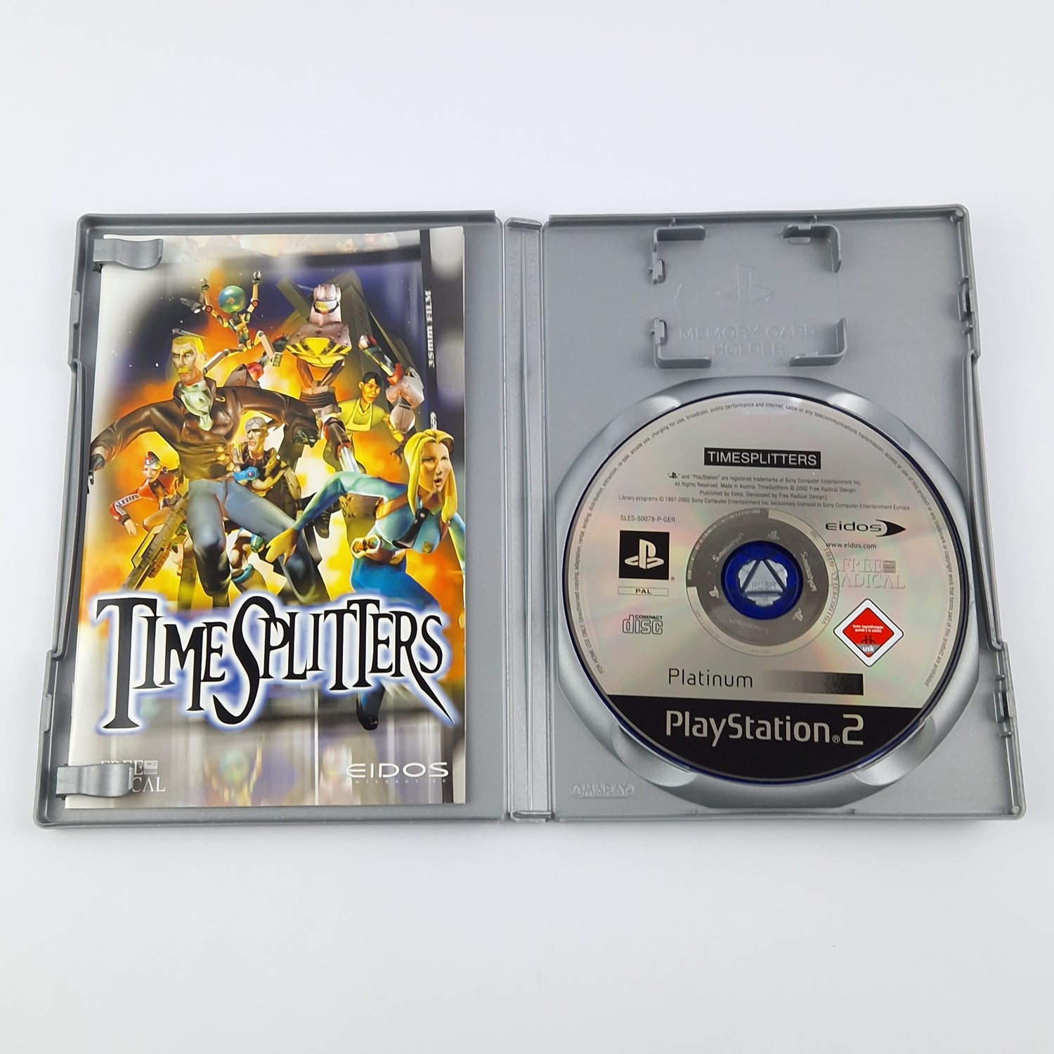 Playstation 2 Spiel : Time Splitters Platinum OVP Anleitung CD | Sony PS2 USK18