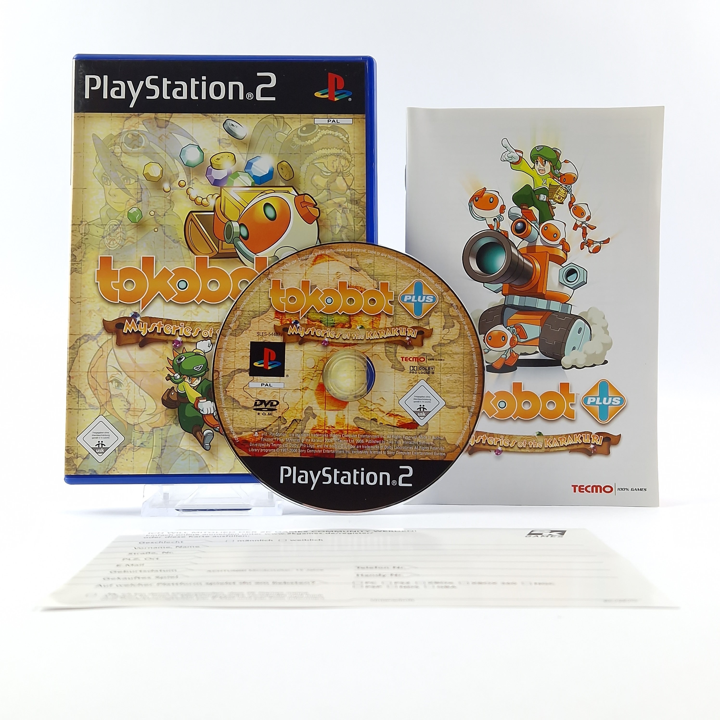 Playstation 2 game: Tokobot Plus Mysteries of the Karakuri - OVP instructions CD