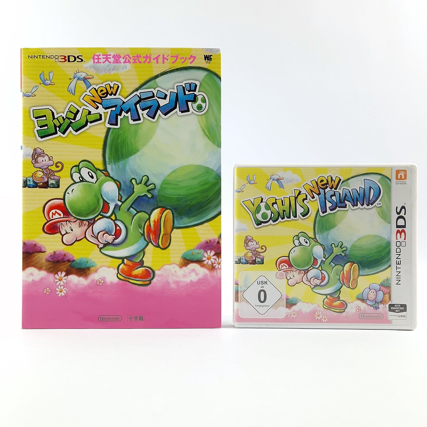 Nintendo 3DS game: Yoshi's New island + JAPAN guide - original packaging instructions