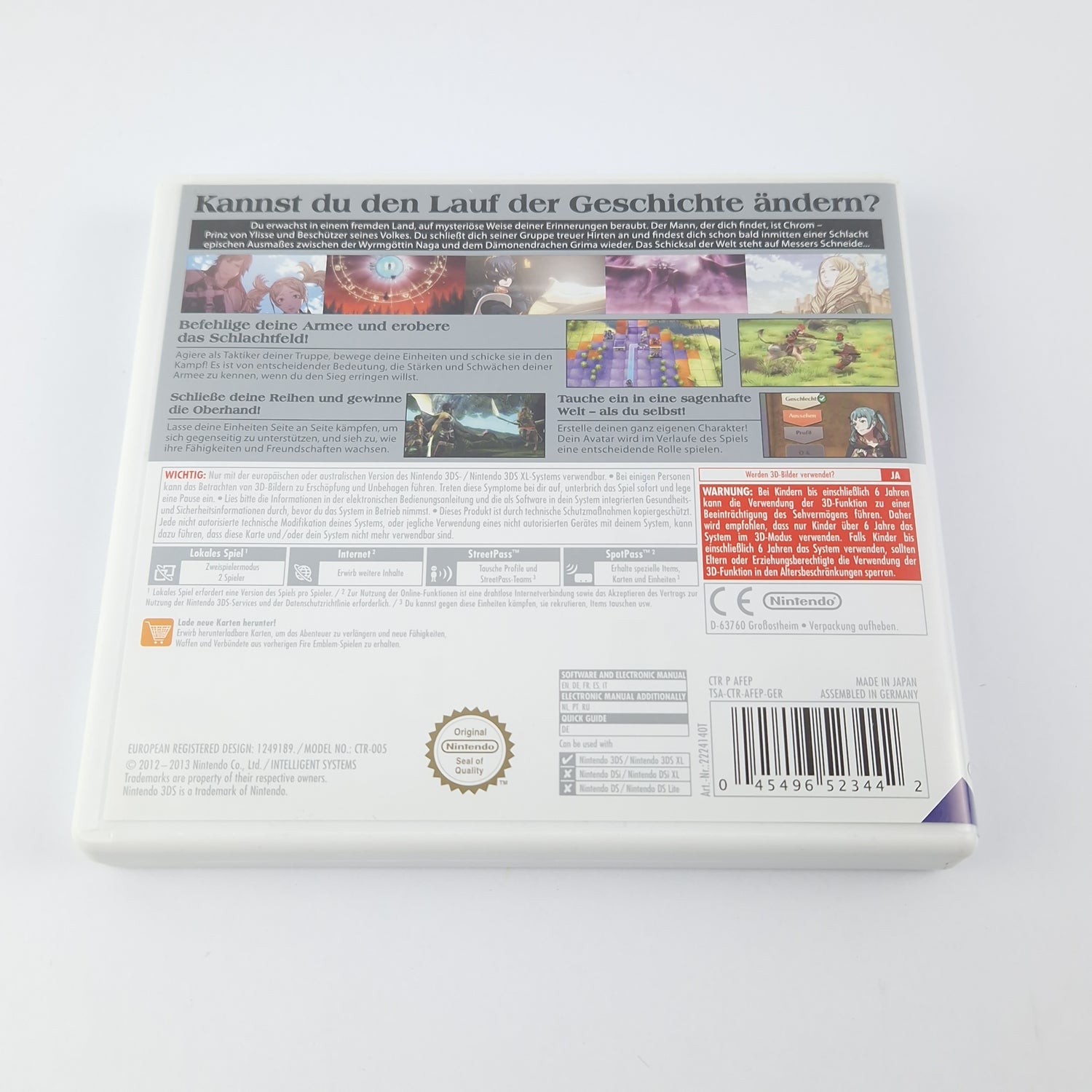 Nintendo 3DS game: Fire Emblem Awakening + JAPAN Guide - OVP instructions