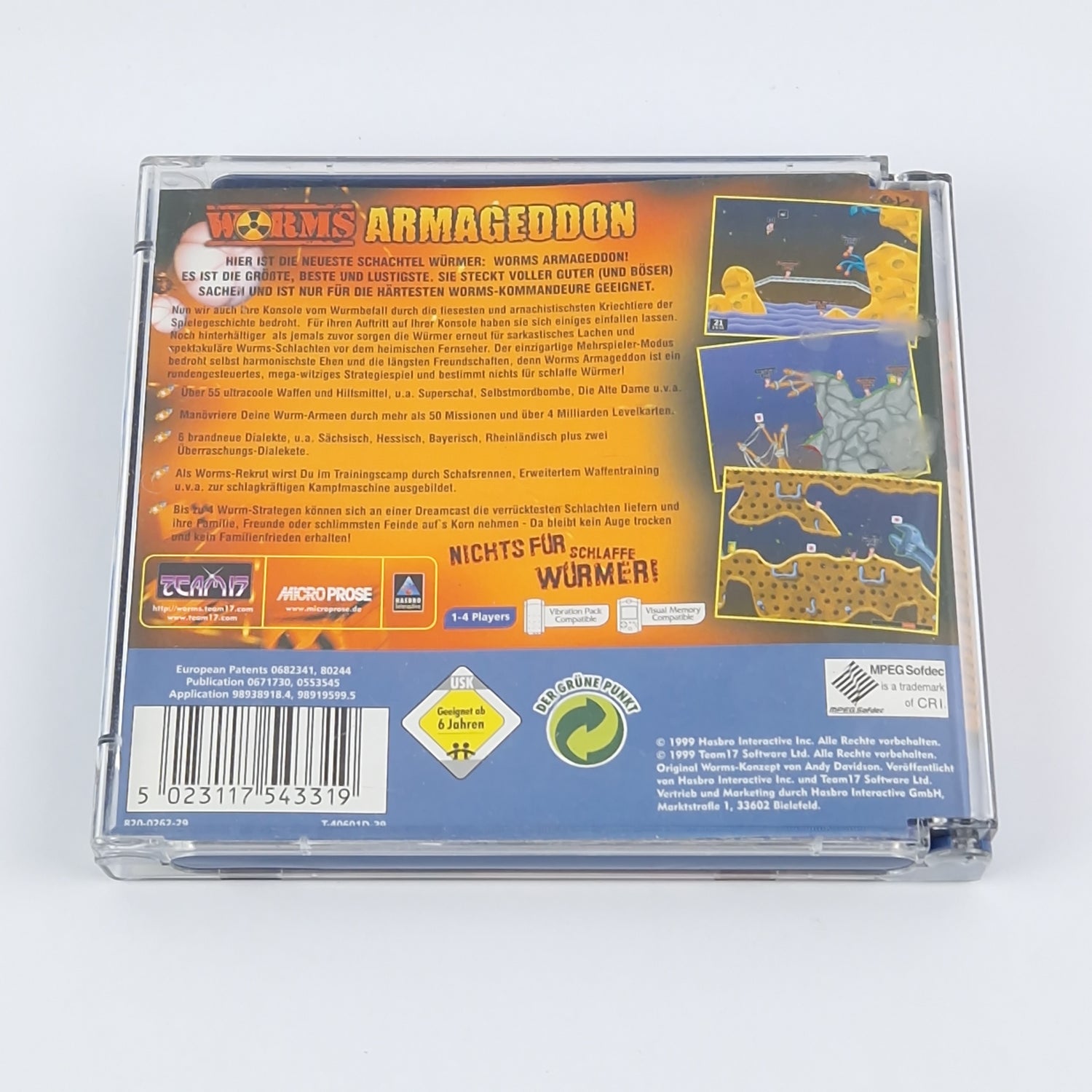 Sega Dreamcast Spiel : Worms Armageddon - OVP Anleitung CD | PAL DC Game