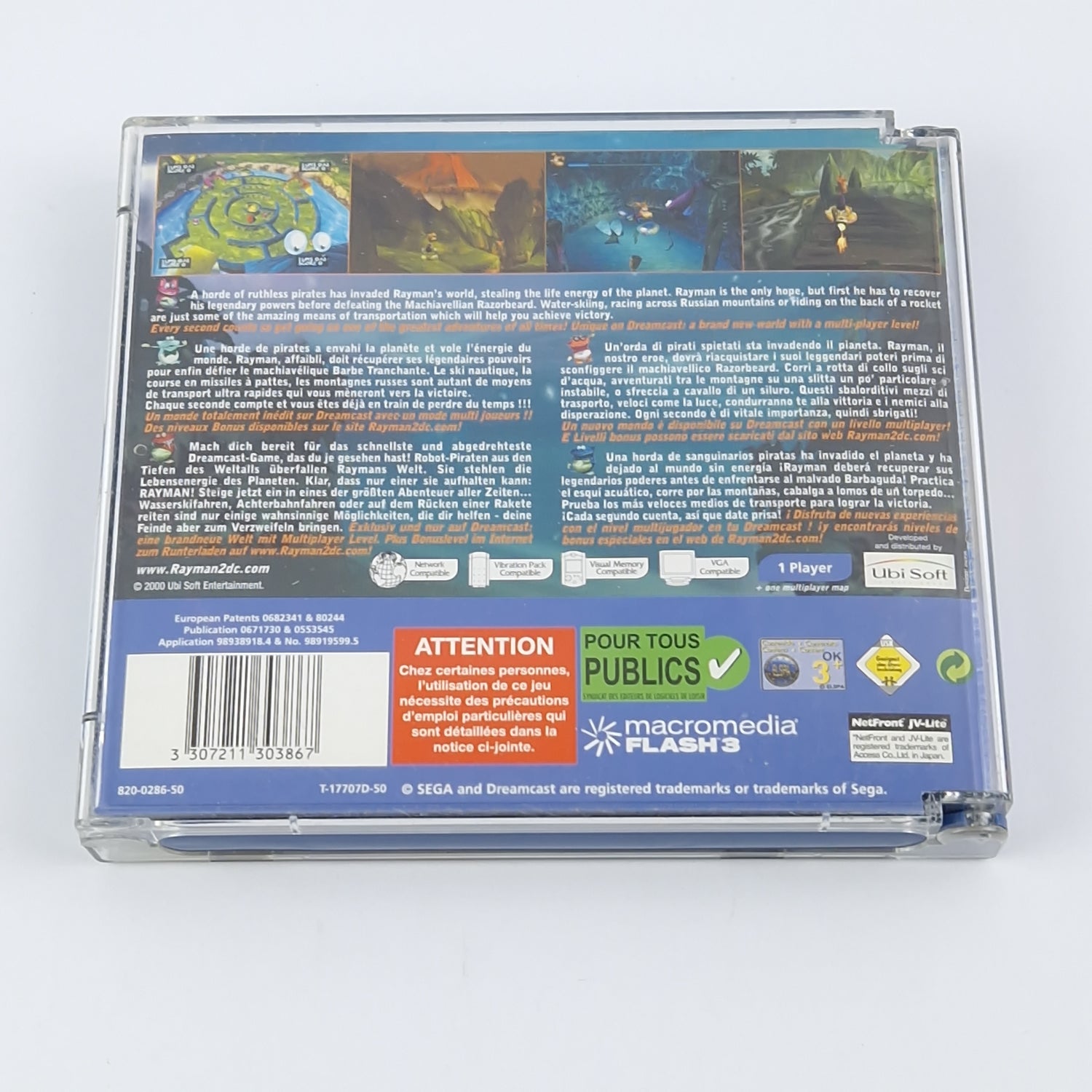 Sega Dreamcast Spiel : Rayman 2 The Great Escape - OVP Anleitung CD PAL DC Game