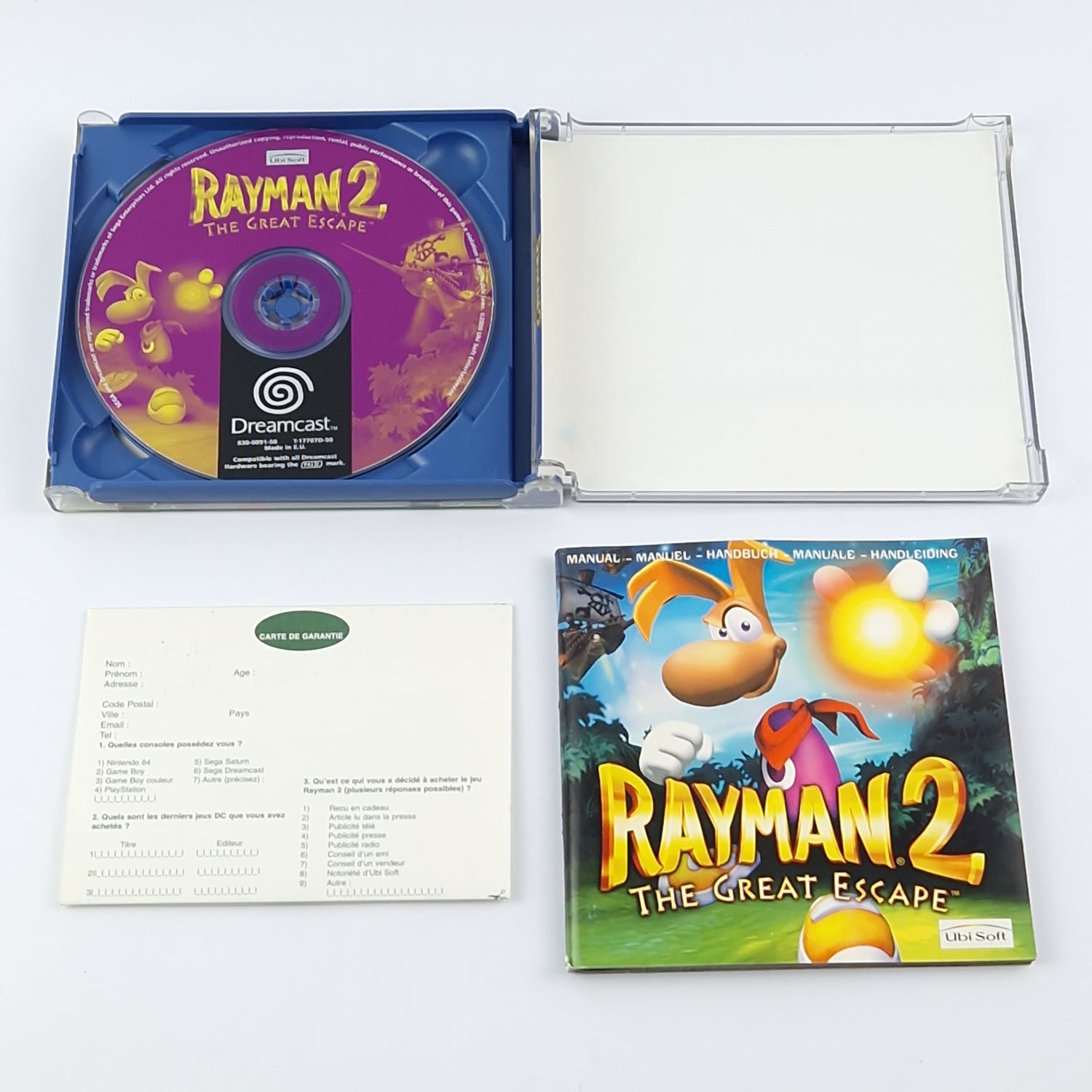 Sega Dreamcast Game: Rayman 2 The Great Escape - OVP Instructions CD PAL DC Game