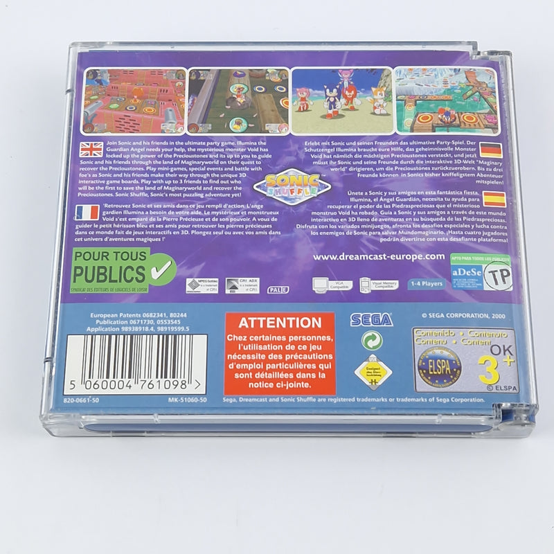 Sega Dreamcast Spiel : Sonic Shuffle - OVP Anleitung CD | PAL DC Game
