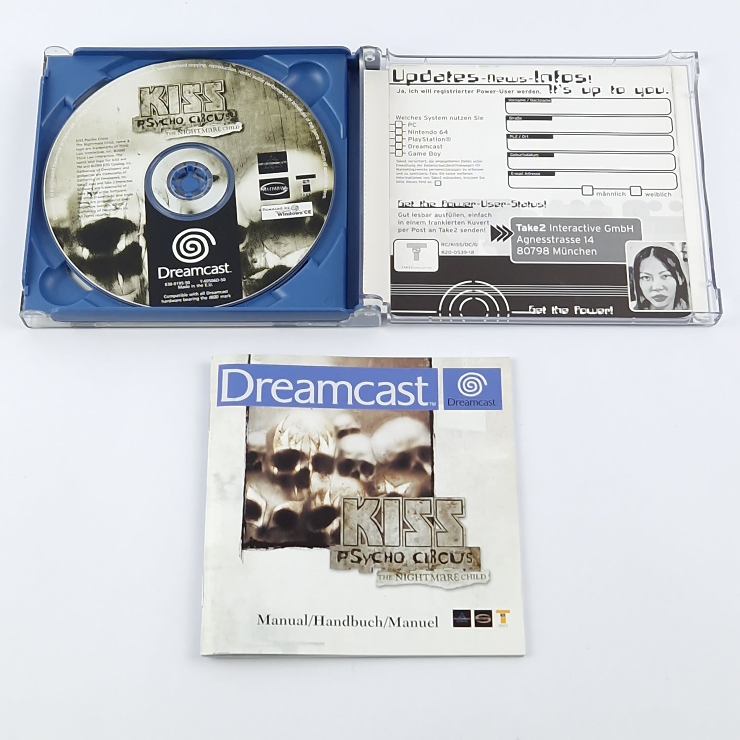 Sega Dreamcast Spiel : KISS Psycho Circus - OVP Anleitung CD | PAL DC Game