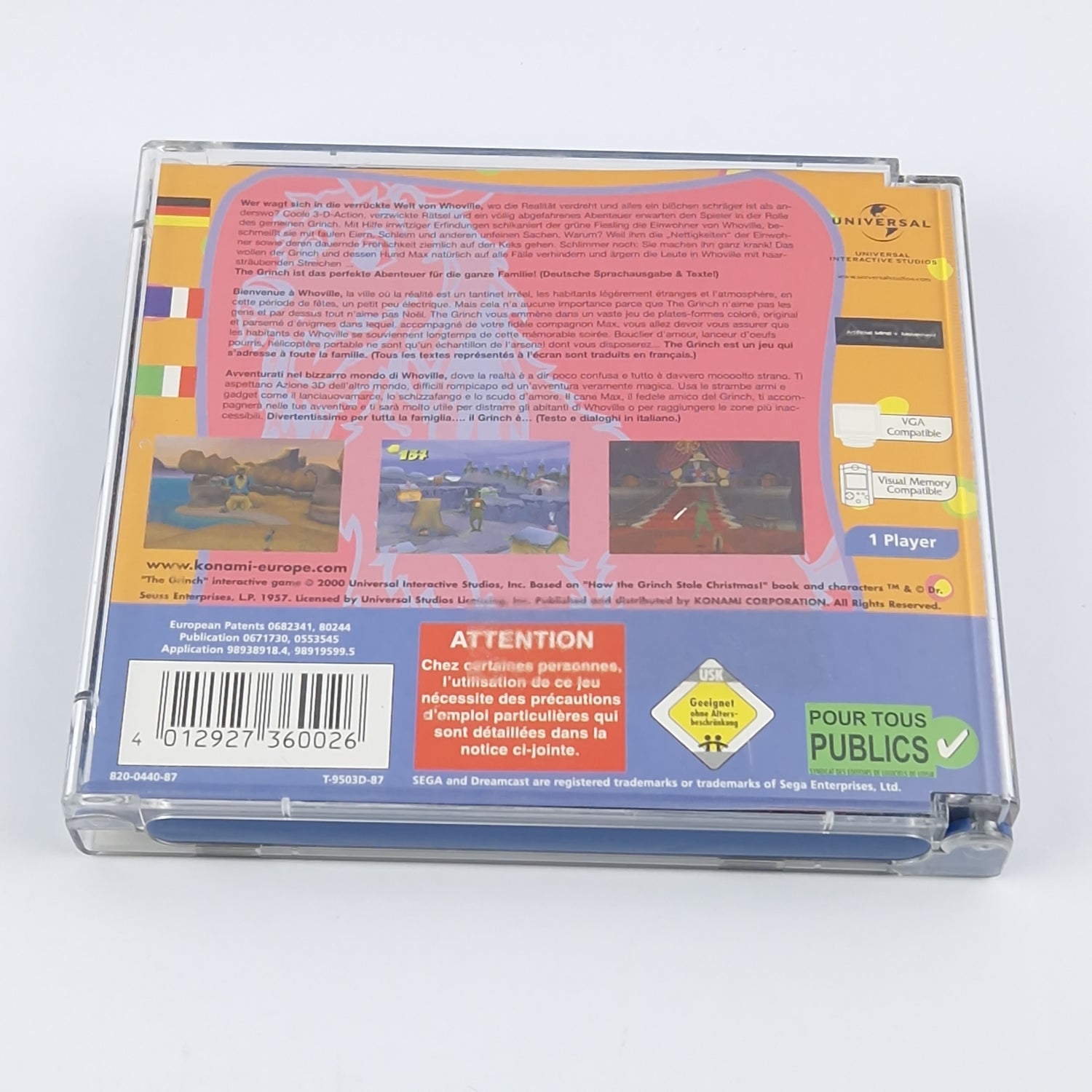 Sega Dreamcast Spiel : The Grinch - OVP Anleitung CD | PAL DC Game Konami