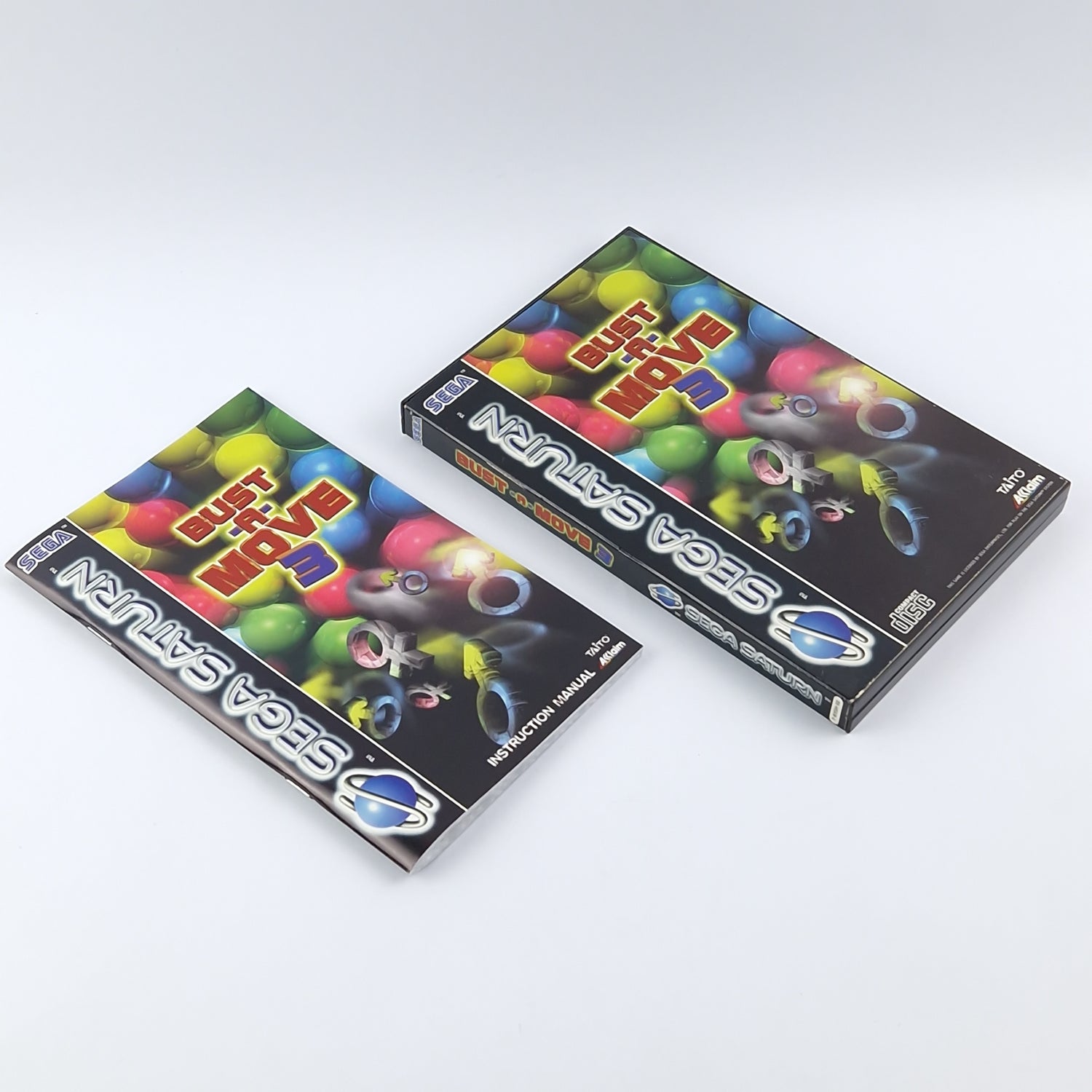 Sega Saturn Spiel : Bust-A-Move 3 - OVP Anleitung CD PAL Disc Game