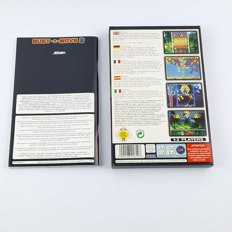 Sega Saturn Spiel : Bust-A-Move 3 - OVP Anleitung CD PAL Disc Game