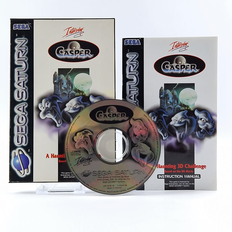 Sega Saturn Spiel : Casper a haunting 3D Challenge - OVP Anleitung CD PAL Disc
