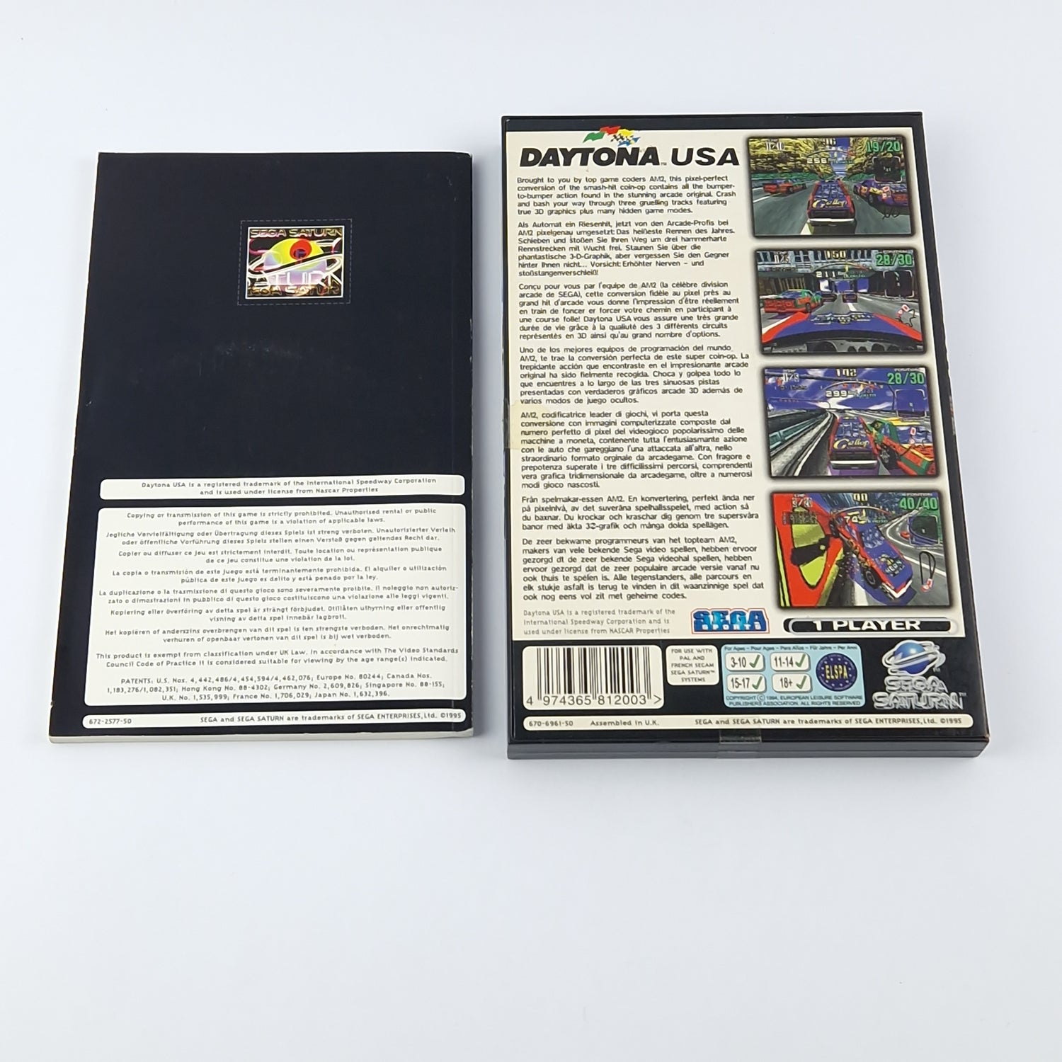Sega Saturn Spiel : Daytona USA - OVP Anleitung CD PAL Disc Game SEGA Sports