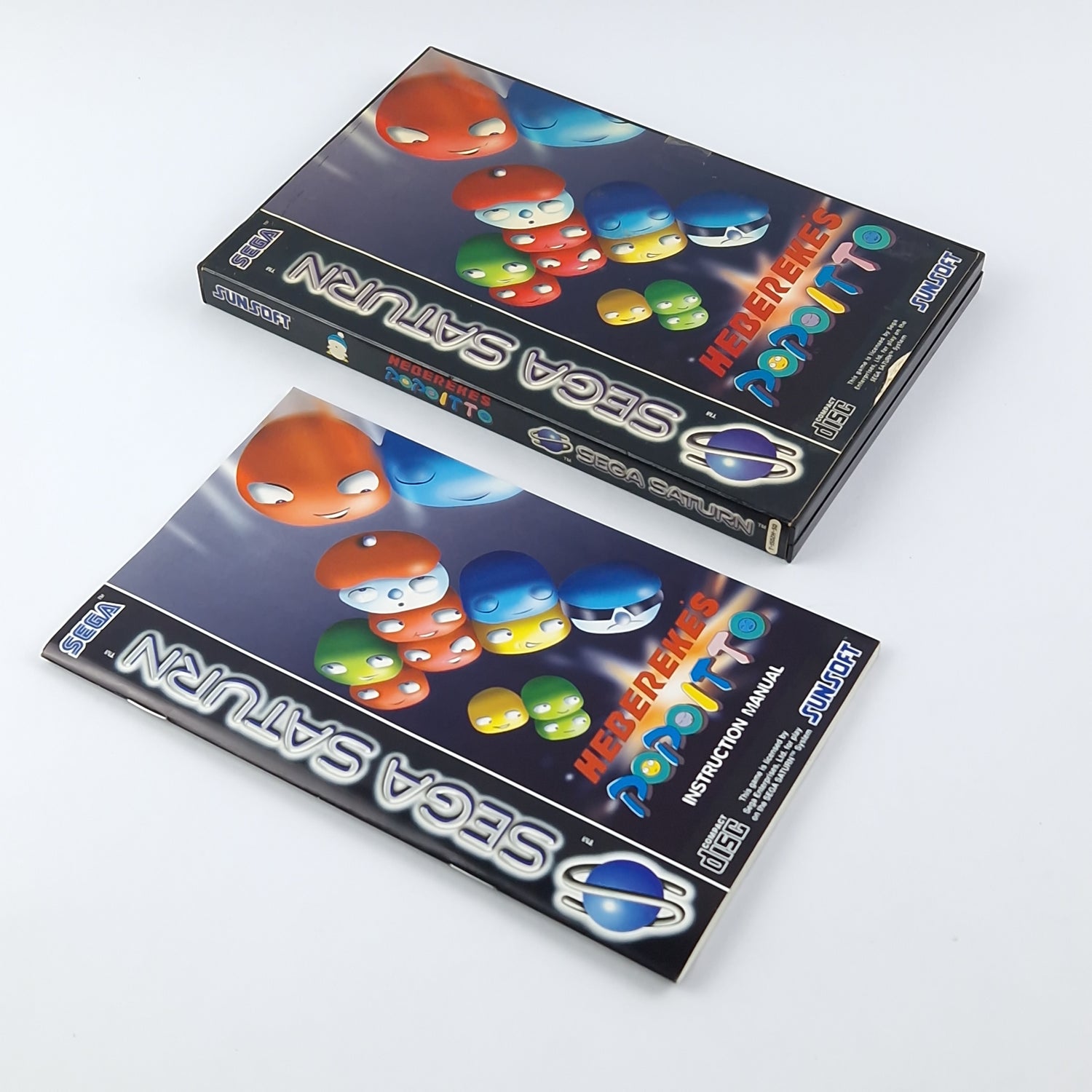 Sega Saturn Spiel : Heberekes Popoitto - OVP Anleitung CD PAL Disc Game
