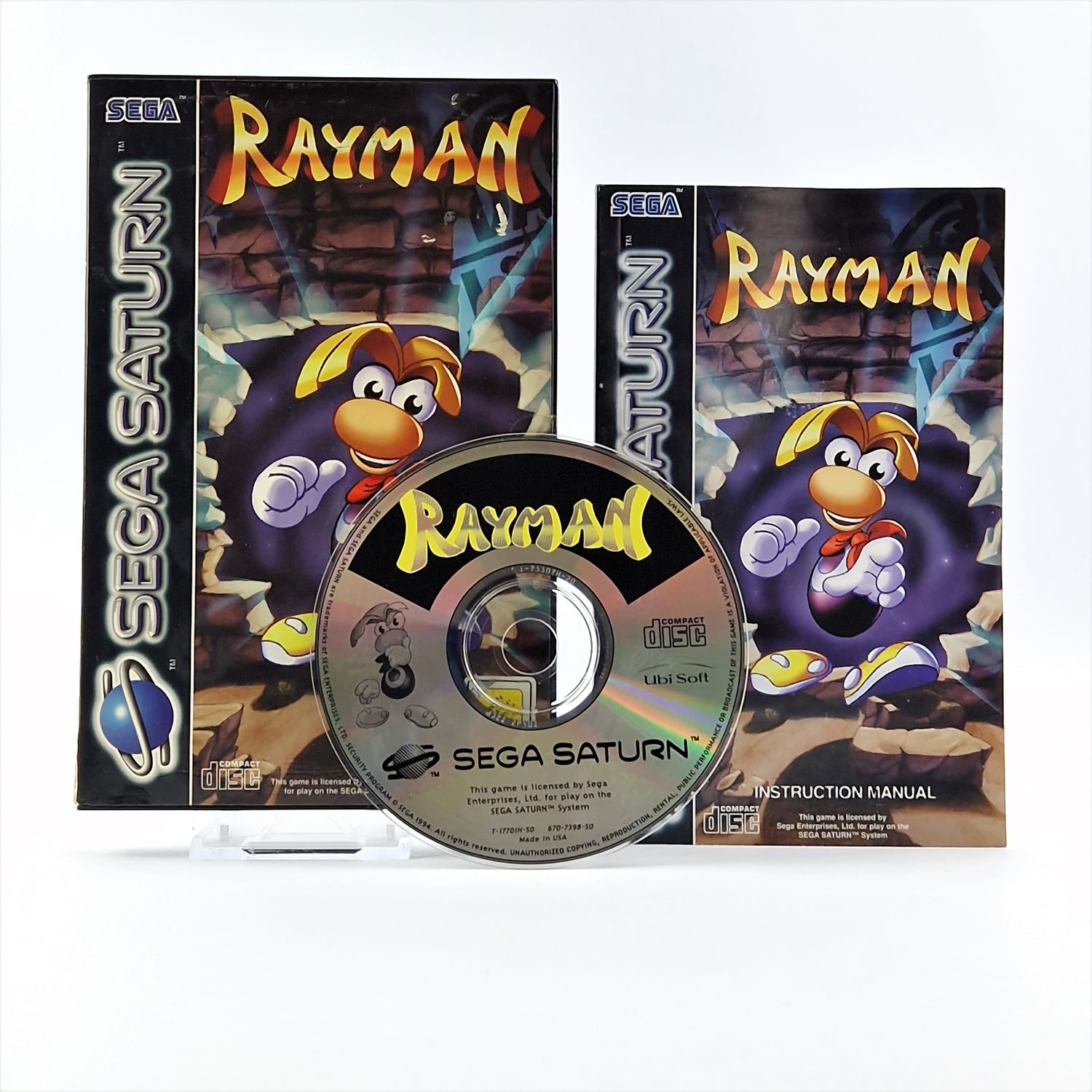 Sega Saturn Game: Rayman - OVP Instructions CD PAL Disc Game