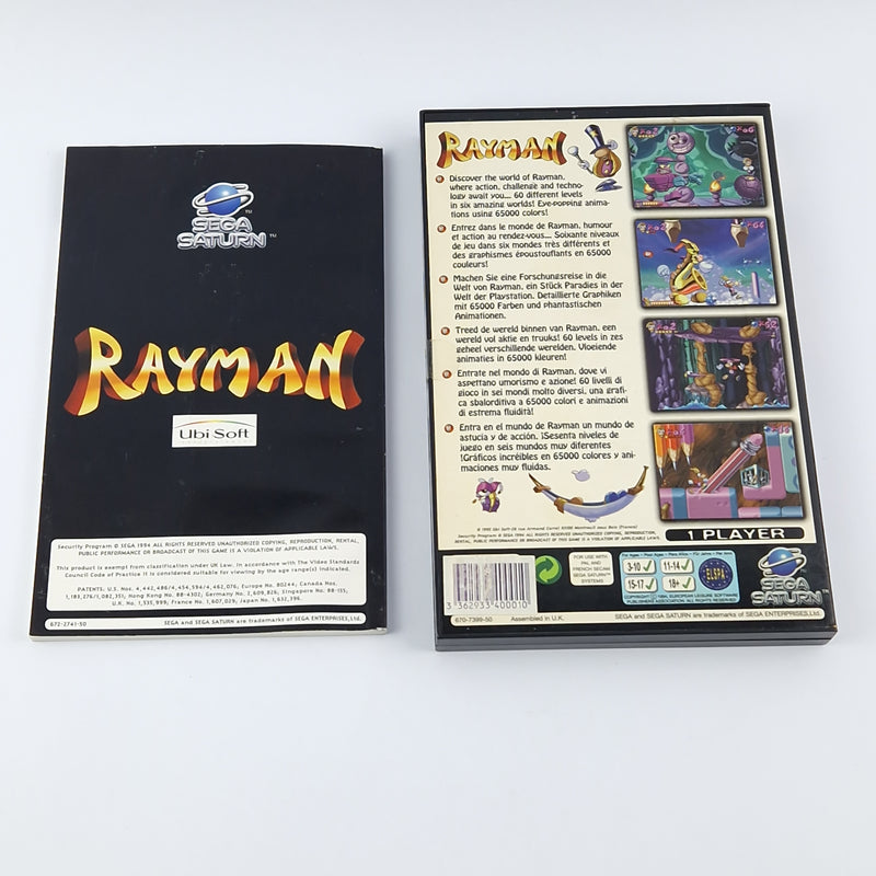 Sega Saturn Game: Rayman - OVP Instructions CD PAL Disc Game