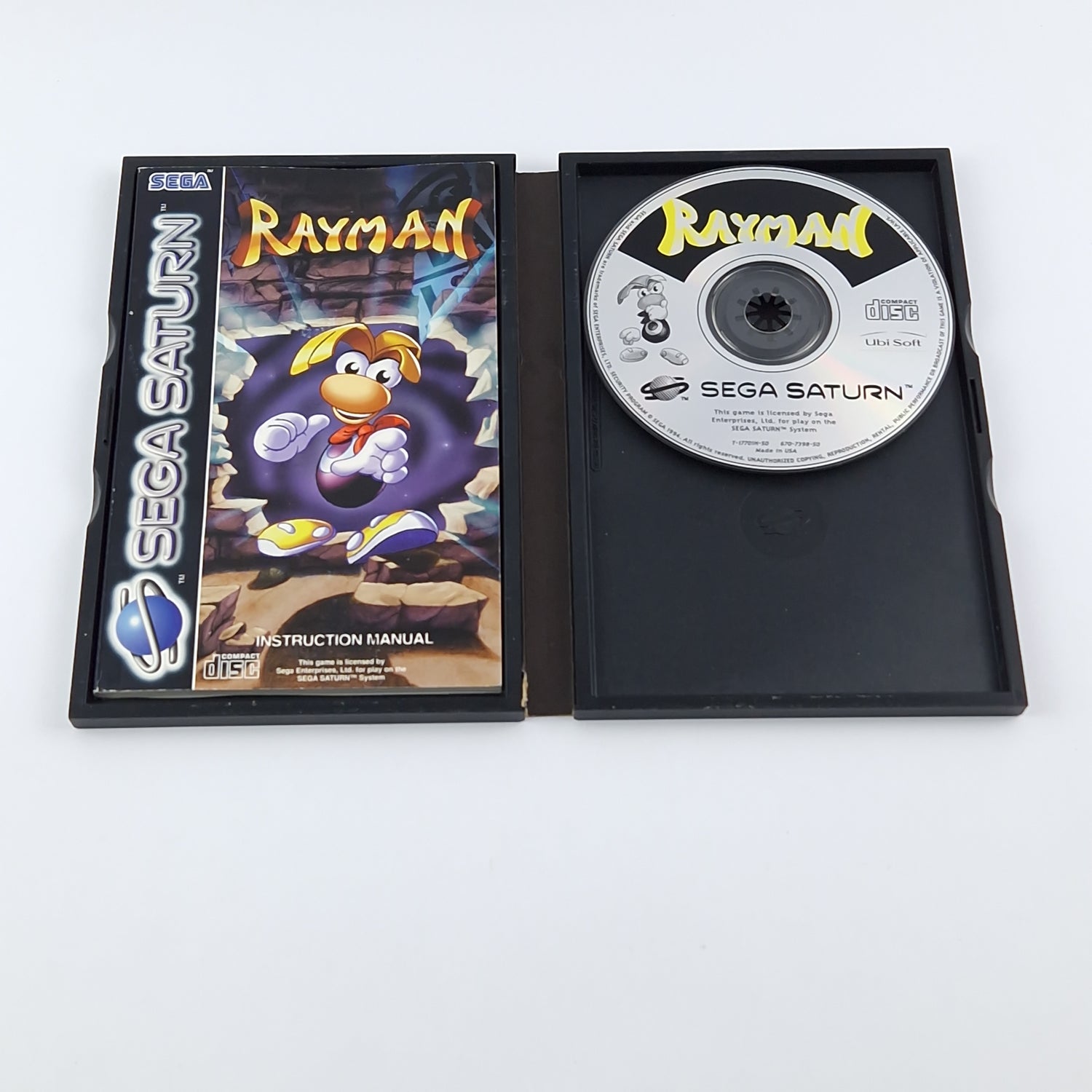 Sega Saturn Game: Rayman - OVP Instructions CD PAL Disc Game