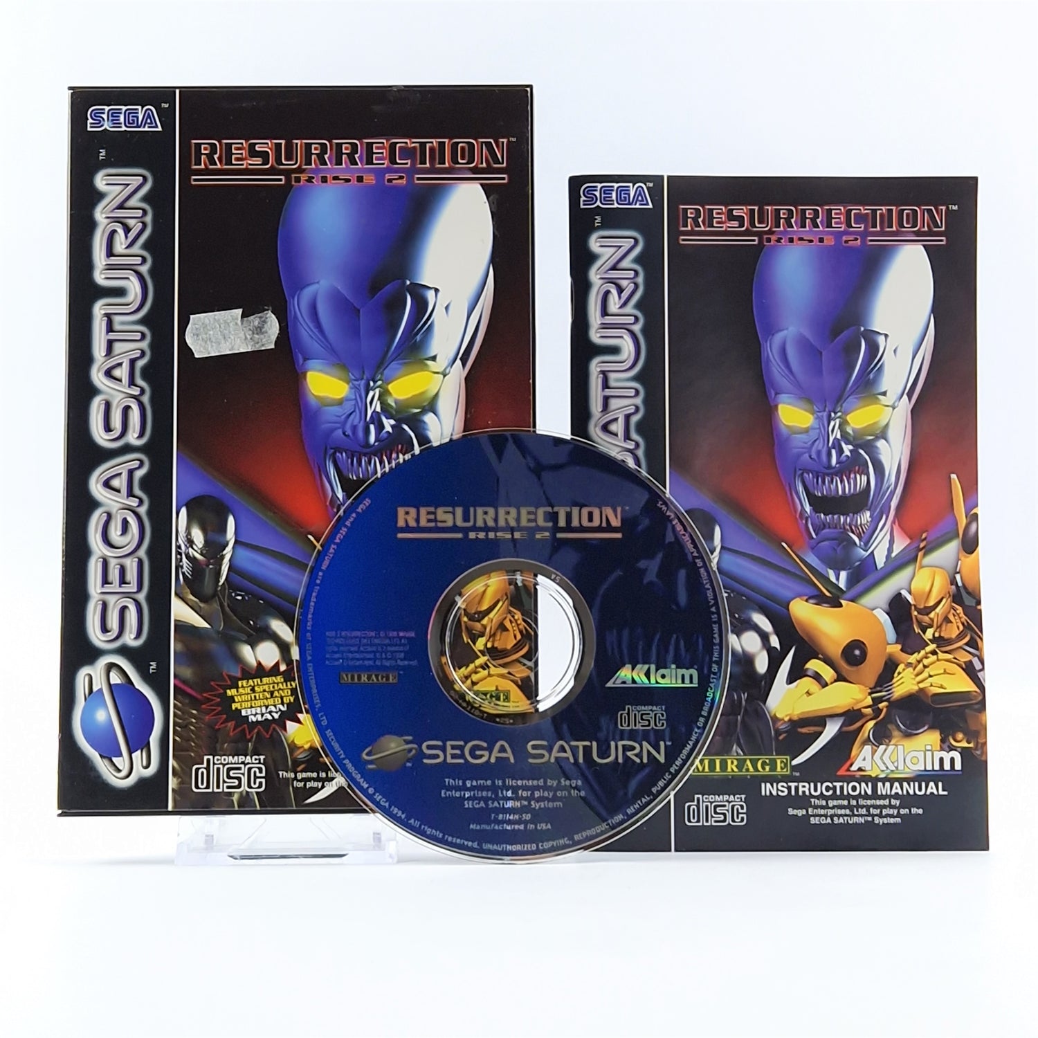 Sega Saturn Spiel : Resurrection Rise 2 - OVP Anleitung CD PAL Disc Game