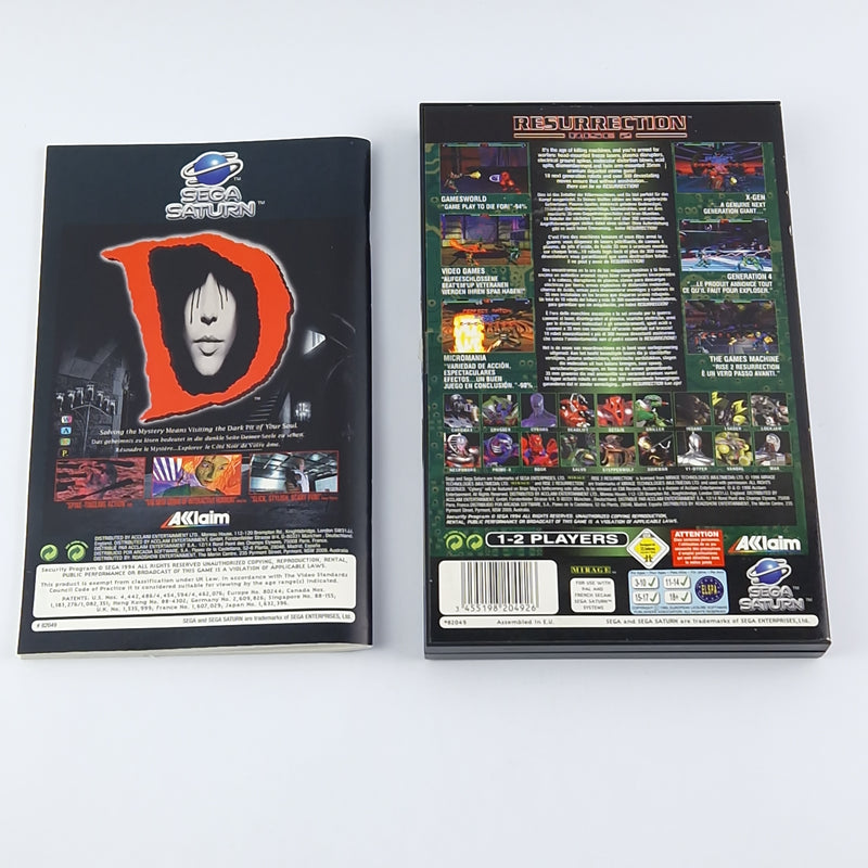 Sega Saturn Game: Resurrection Rise 2 - OVP Instructions CD PAL Disc Game