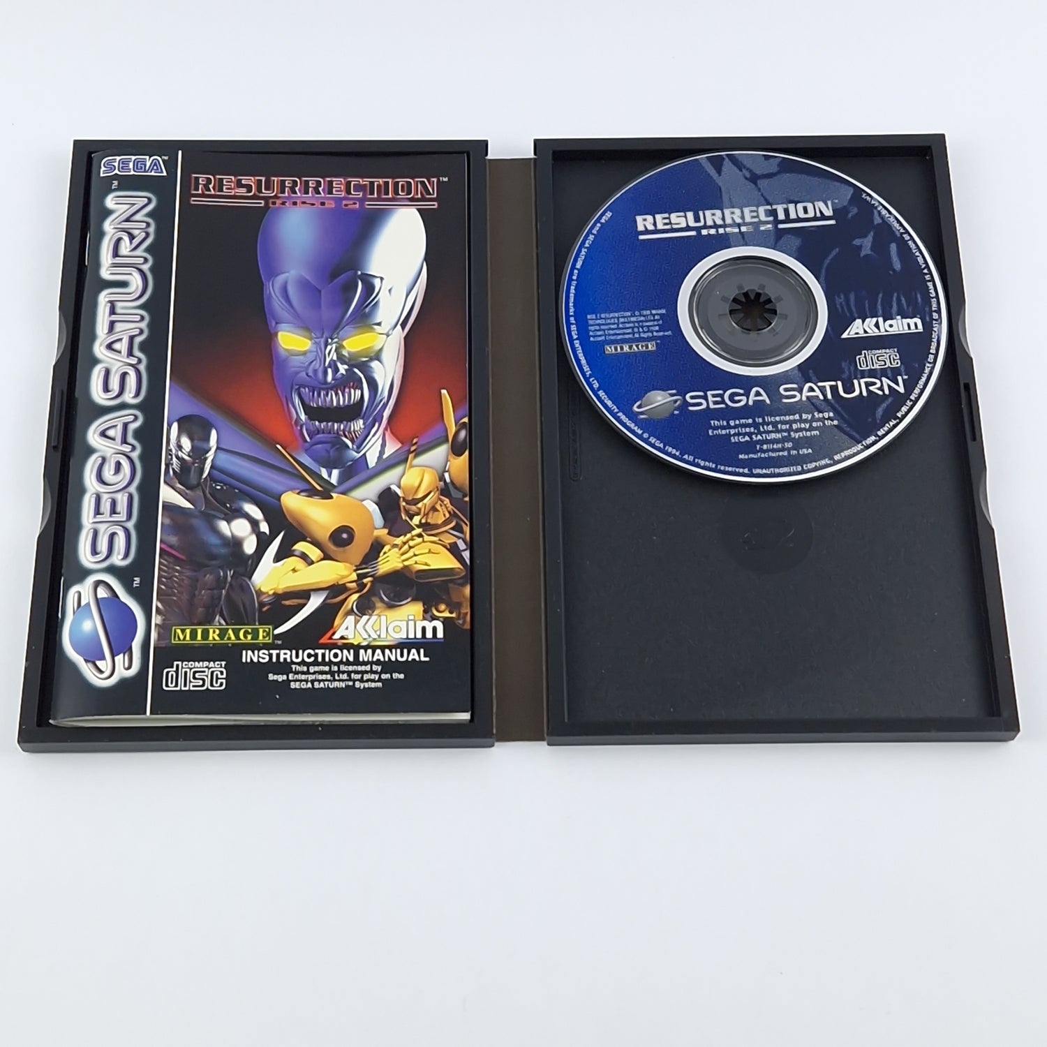 Sega Saturn Spiel : Resurrection Rise 2 - OVP Anleitung CD PAL Disc Game