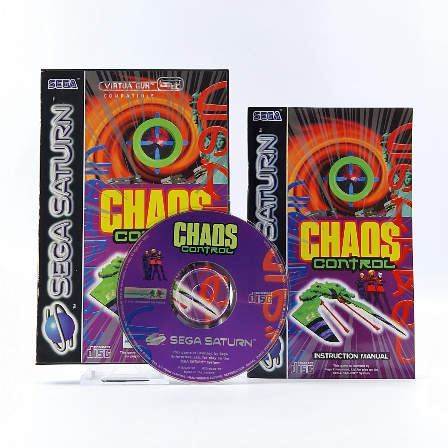 Sega Saturn Game: Chaos Control - OVP Instructions CD PAL Disc Game