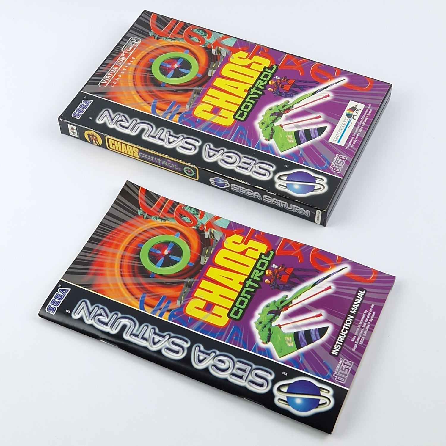 Sega Saturn Spiel : Chaos Control - OVP Anleitung CD PAL Disc Game