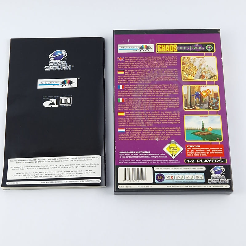 Sega Saturn Spiel : Chaos Control - OVP Anleitung CD PAL Disc Game