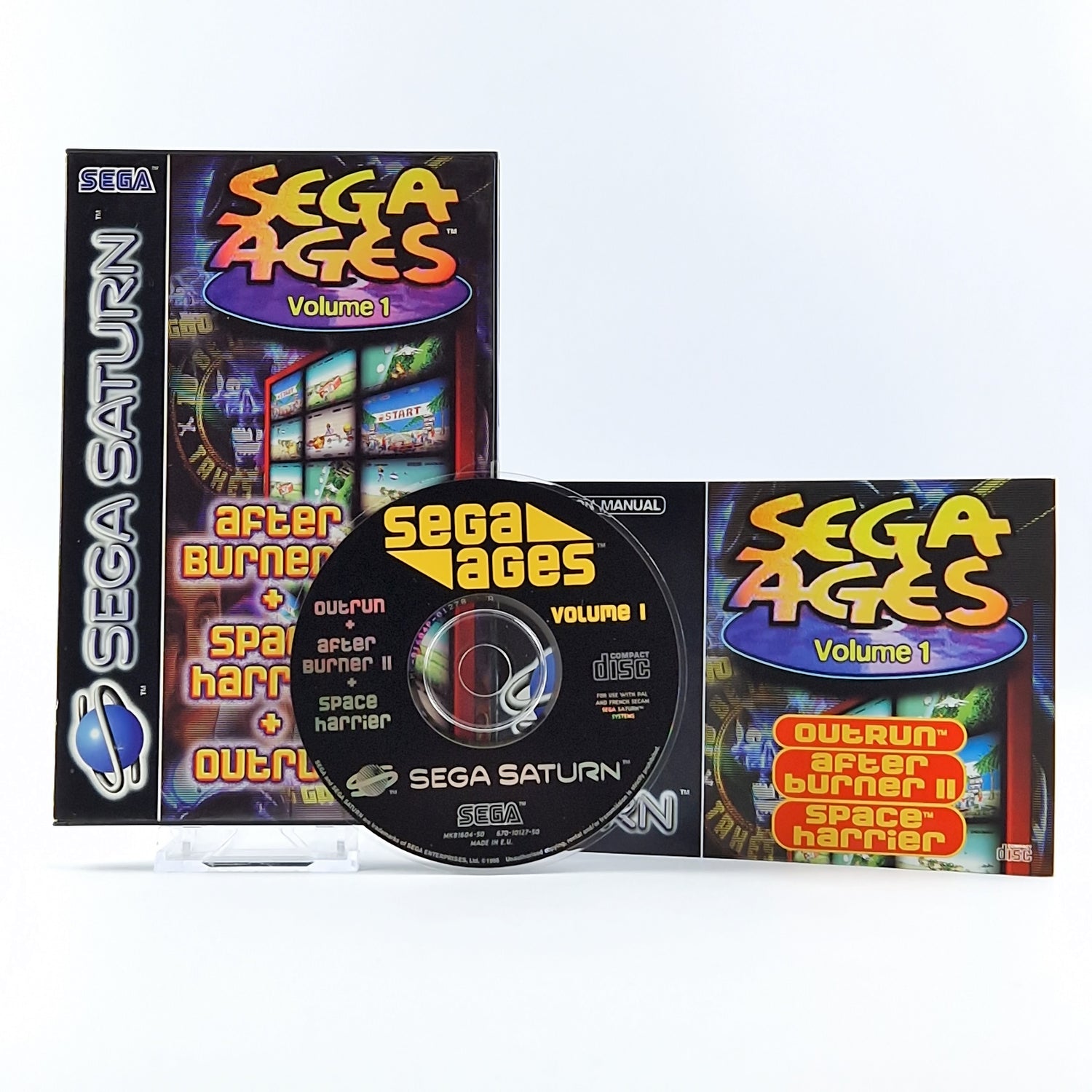 Sega Saturn Game: Sega Ages Volume 1 - OVP Instructions CD PAL Disc Game