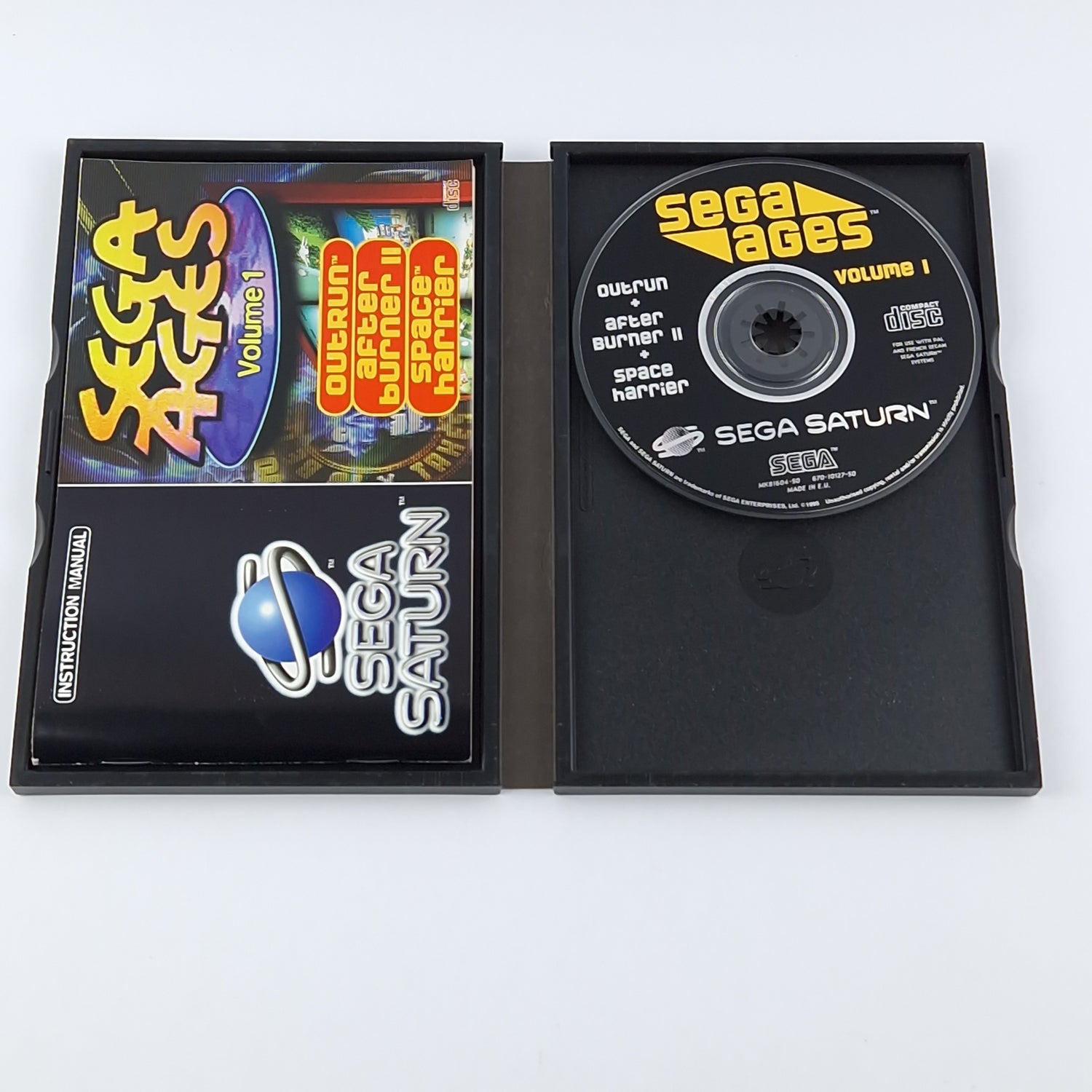 Sega Saturn Game: Sega Ages Volume 1 - OVP Instructions CD PAL Disc Game
