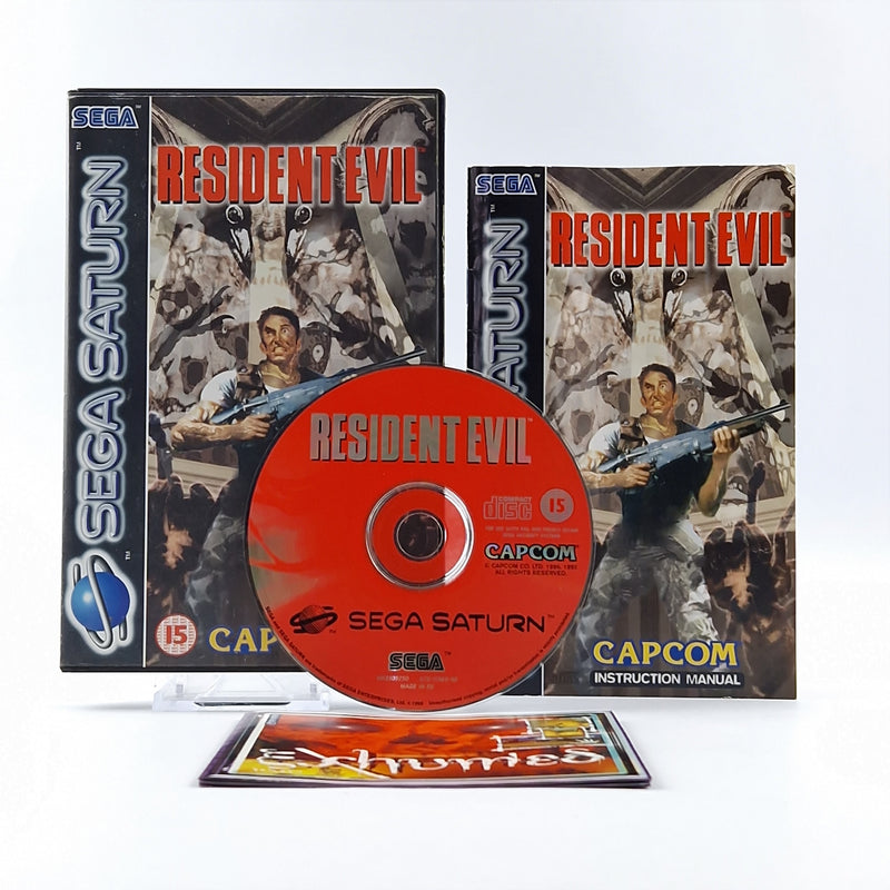 Sega Saturn Spiel : Resident Evil - OVP Anleitung CD PAL Disc Game Capcom