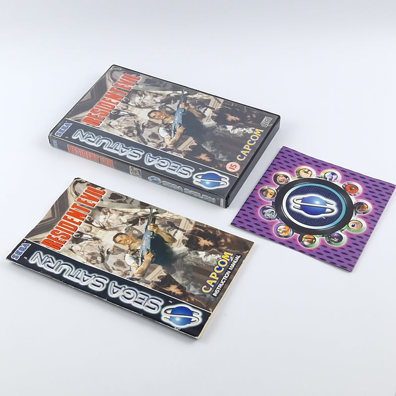 Sega Saturn Spiel : Resident Evil - OVP Anleitung CD PAL Disc Game Capcom