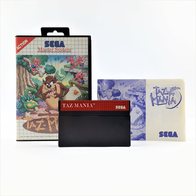 Sega Master System Spiel : Taz-Mania  - OVP Anleitung Modul | PAL Game (gut)