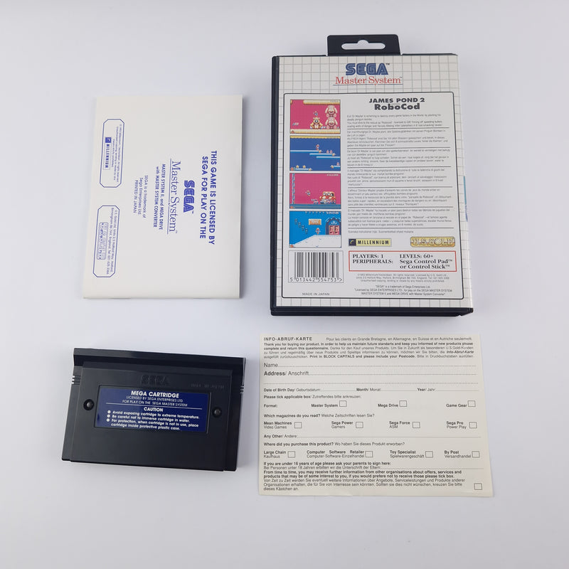 Sega Master System Spiel : James Pond 2 Codename Robocod - OVP PAL - Sehr Gut