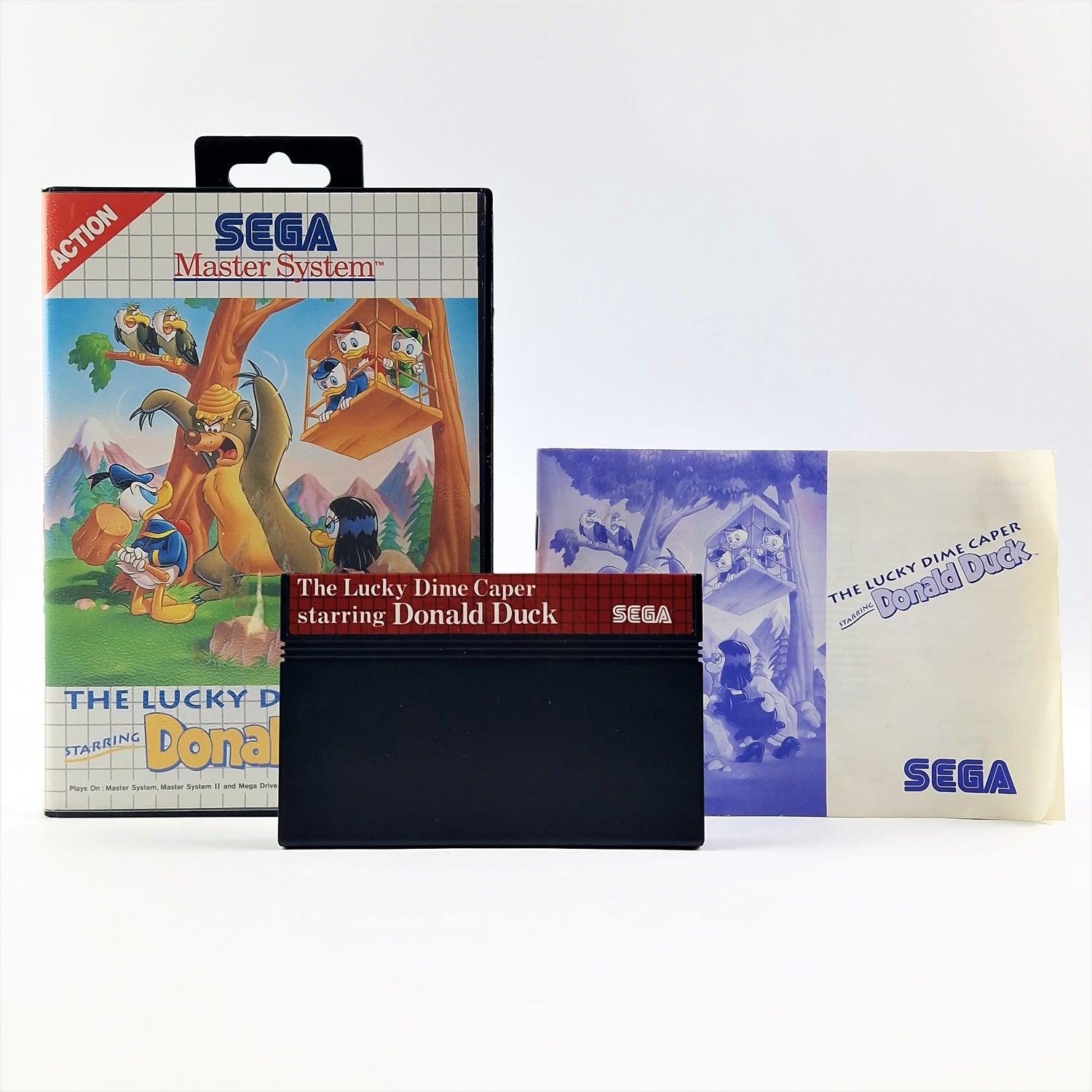 Sega Master System Game: The Lucky Dime Caper Donald Duck - OVP PAL - Good