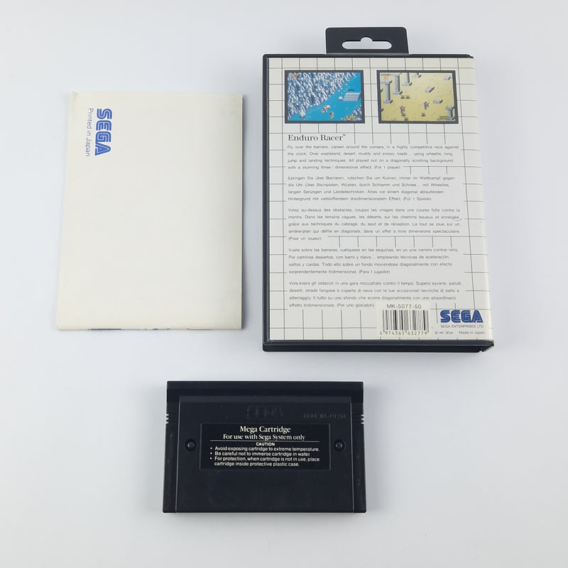 Sega Master System Game: Enduro Racer - OVP Instructions Cartridge PAL - Very Good