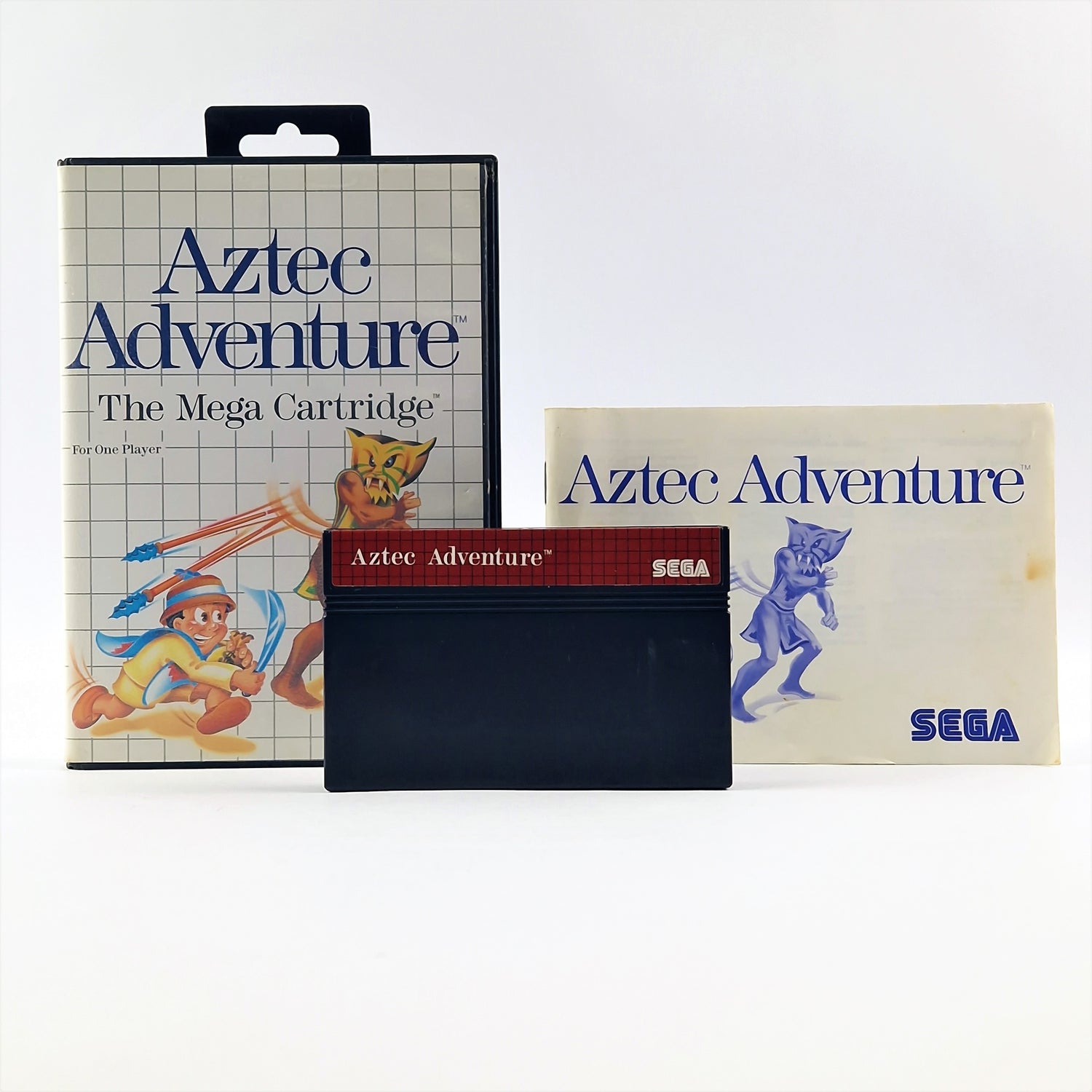 Sega Master System Game: Aztec Adventure - OVP Instructions Cartridge - Good