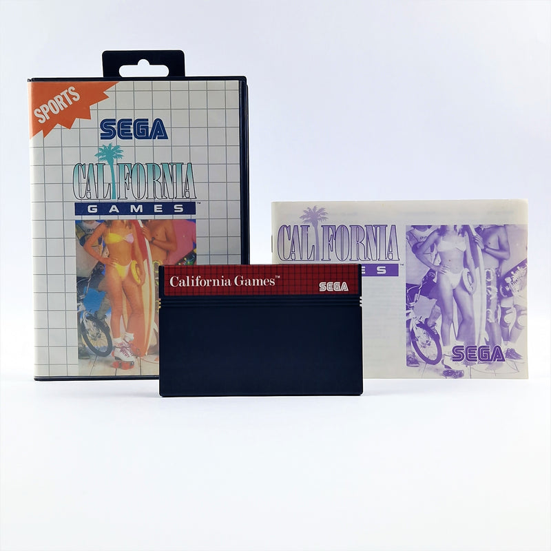 Sega Master System Game: California Games - Original Packaging Instructions Cartridge - Very good