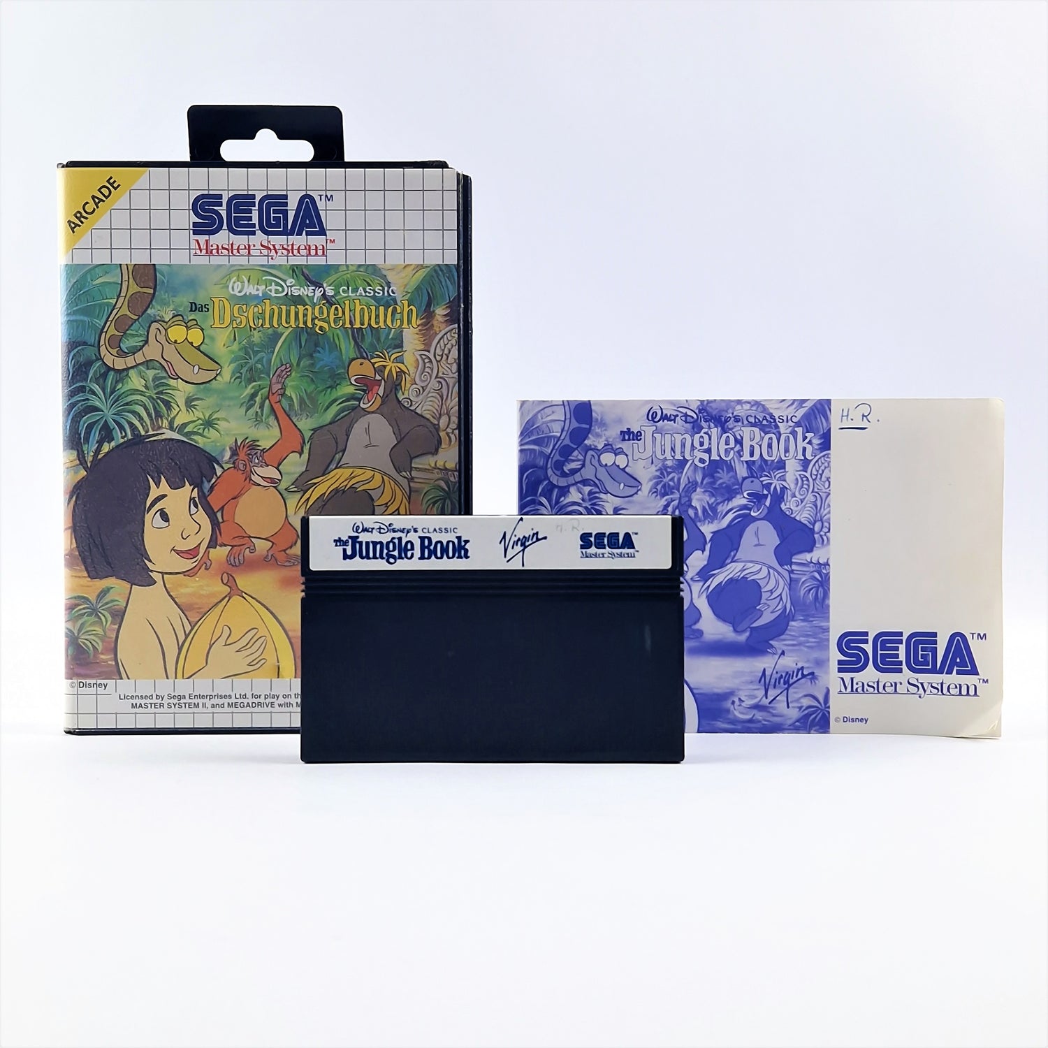 Sega Master System Spiel : Das Dschungelbuch - OVP Anleitung Cartridge - Gut