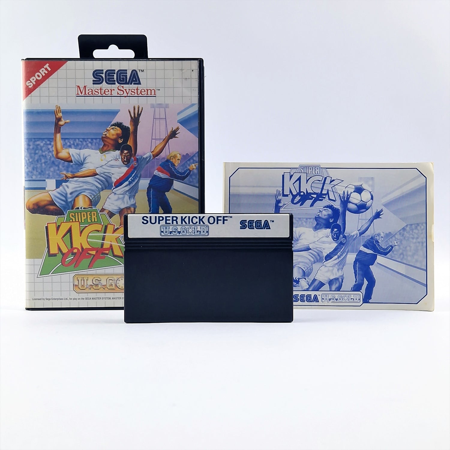 Sega Master System Game: Super Kick off - OVP Instructions Cartridge - Good