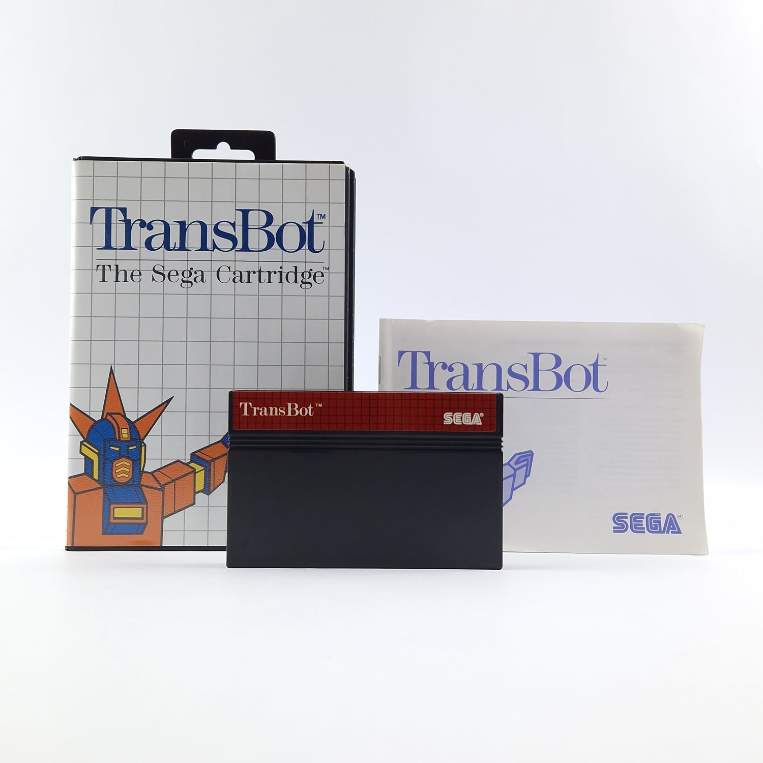 Sega Master System Game: TransBot - OVP Instructions Cartridge - Very good