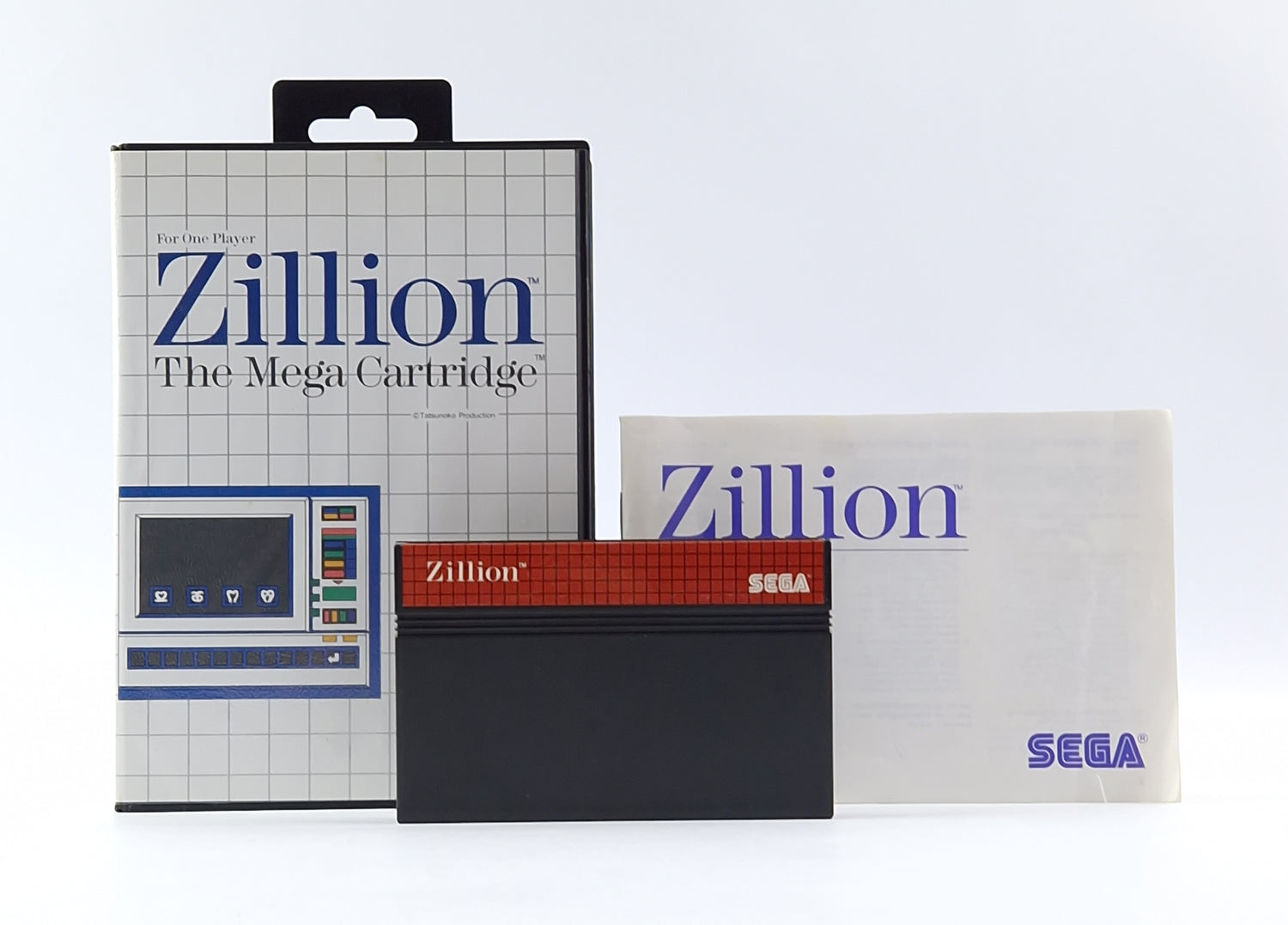 Sega Classic Master System Spiel : Zillion - OVP Anleitung Modul - Sehr gut