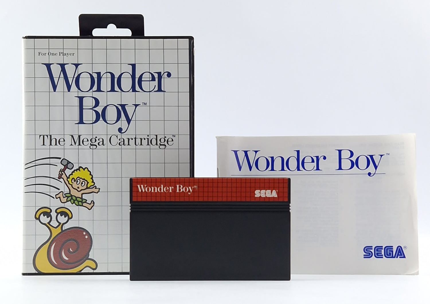 Sega Master System Spiel : Wonder Boy - OVP Anleitung Cartridge - Sehr gut