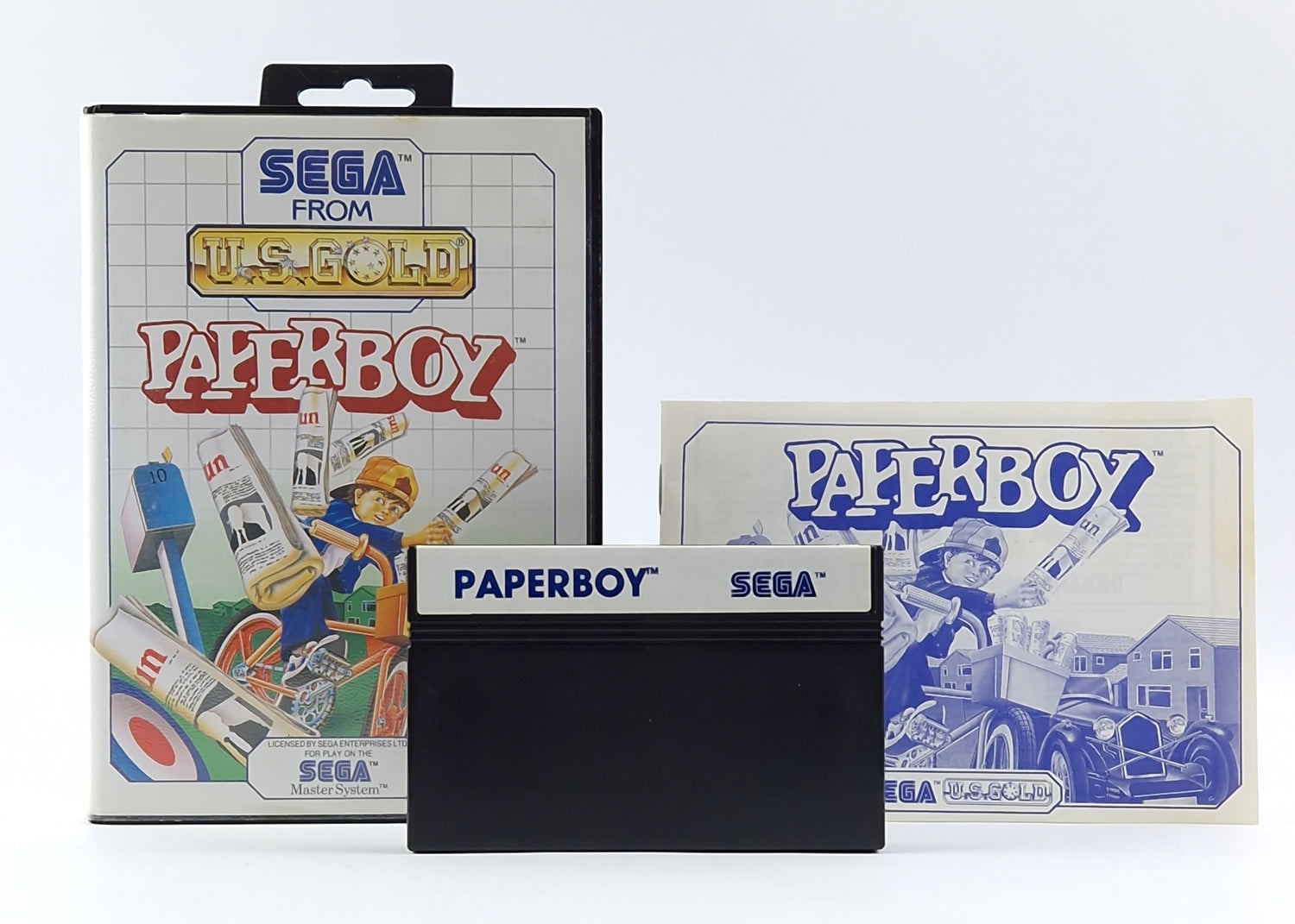 Sega Master System Spiel : Paperboy - OVP Anleitung Cartridge - Sehr gut