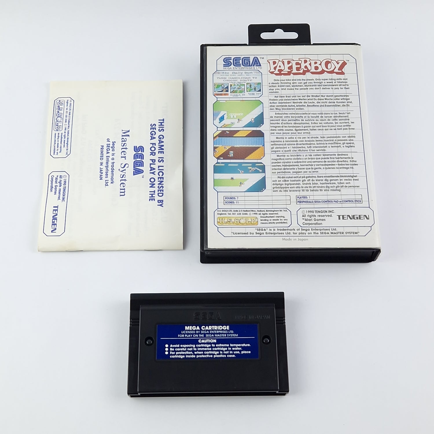 Sega Master System Spiel : Paperboy - OVP Anleitung Cartridge - Sehr gut
