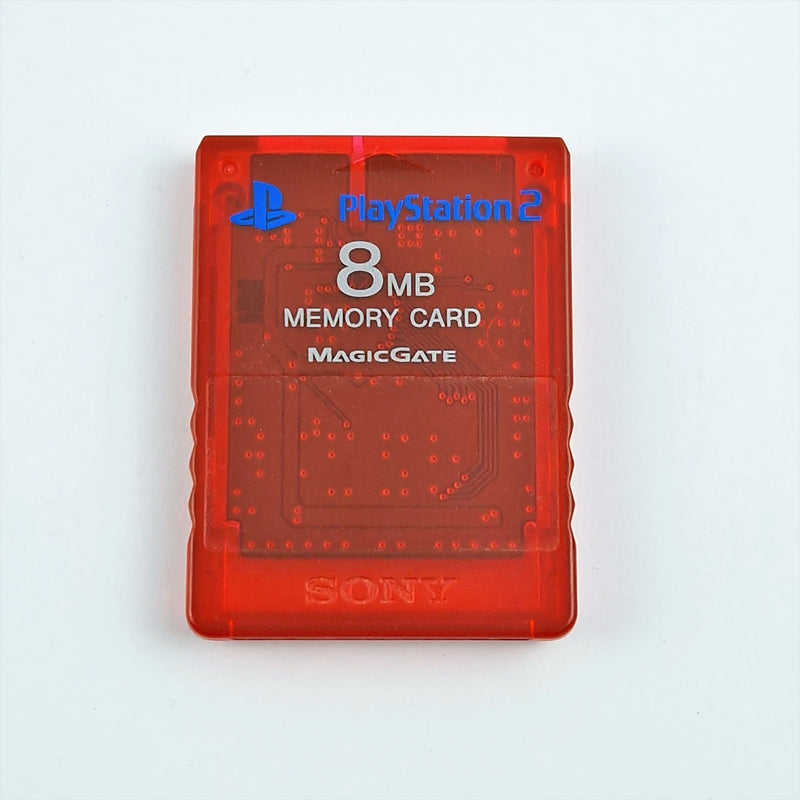 Sony Playstation 2 Memory Card: Original Memory Card Transparent Red 8mb