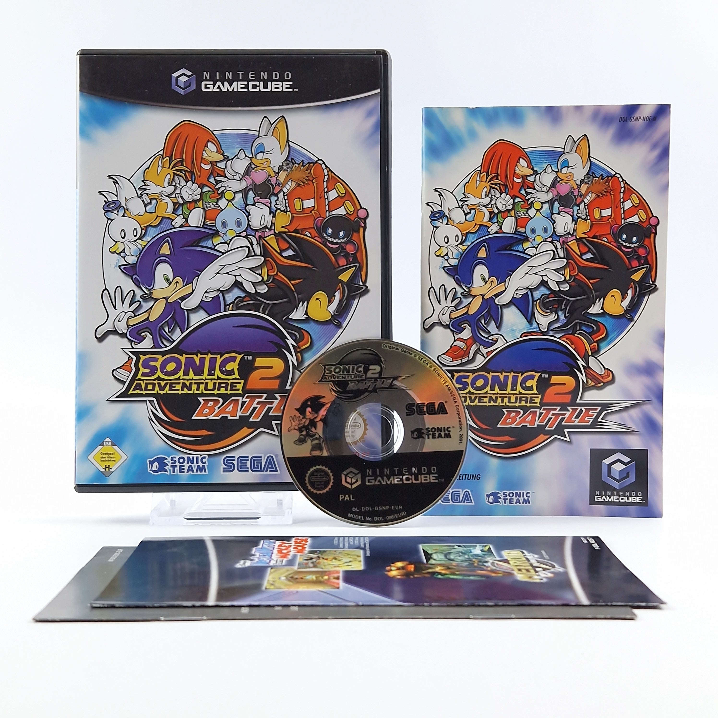 Nintendo Gamecube Spiel : Sonic Adventure Battle 2 - OVP Anleitung CD PAL