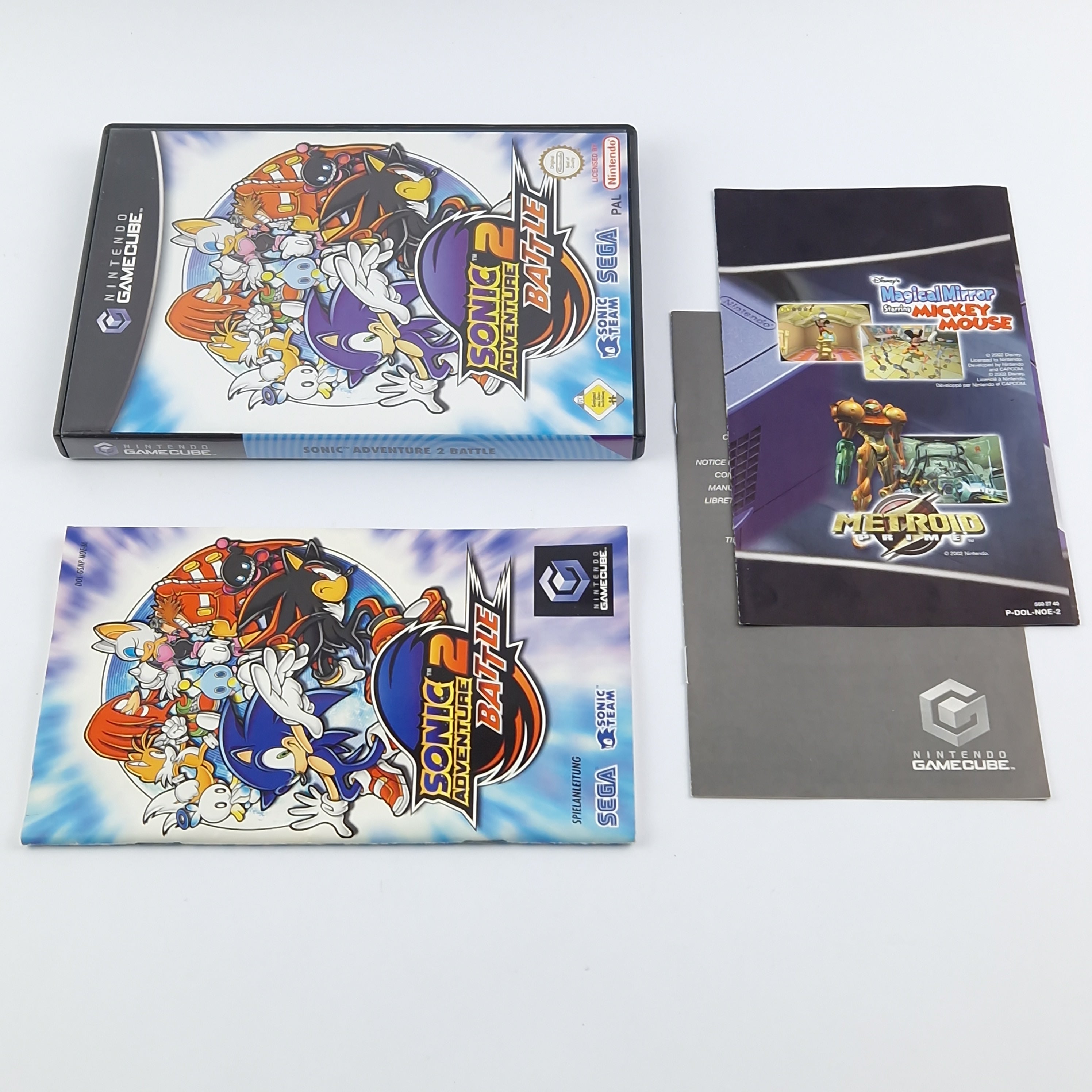 Nintendo Gamecube Spiel : Sonic Adventure Battle 2 - OVP Anleitung CD PAL