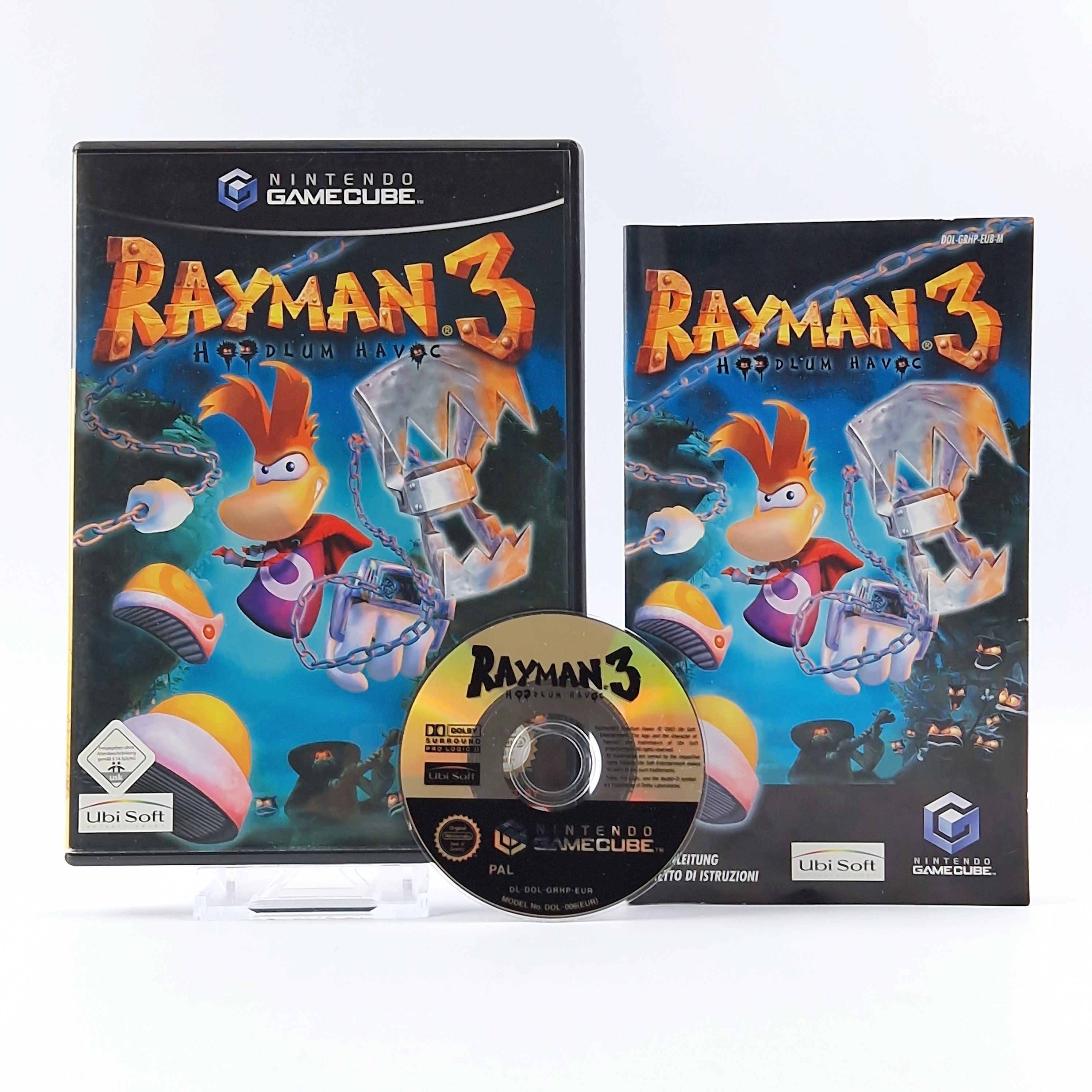 Nintendo Gamecube Spiel : Rayman 3 Hoodlum Havoc - OVP Anleitung CD PAL - Gut