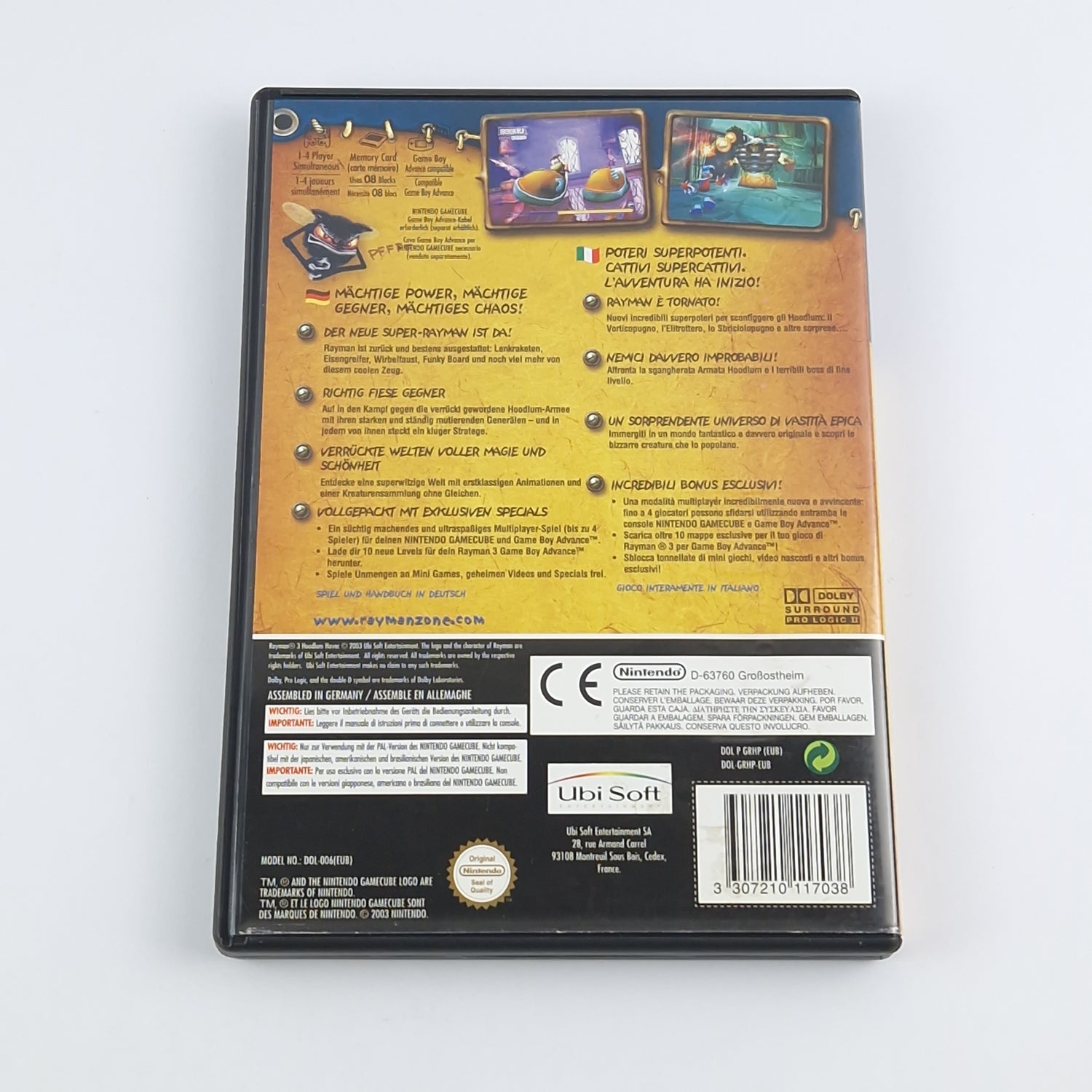 Nintendo Gamecube Spiel : Rayman 3 Hoodlum Havoc - OVP Anleitung CD PAL - Gut