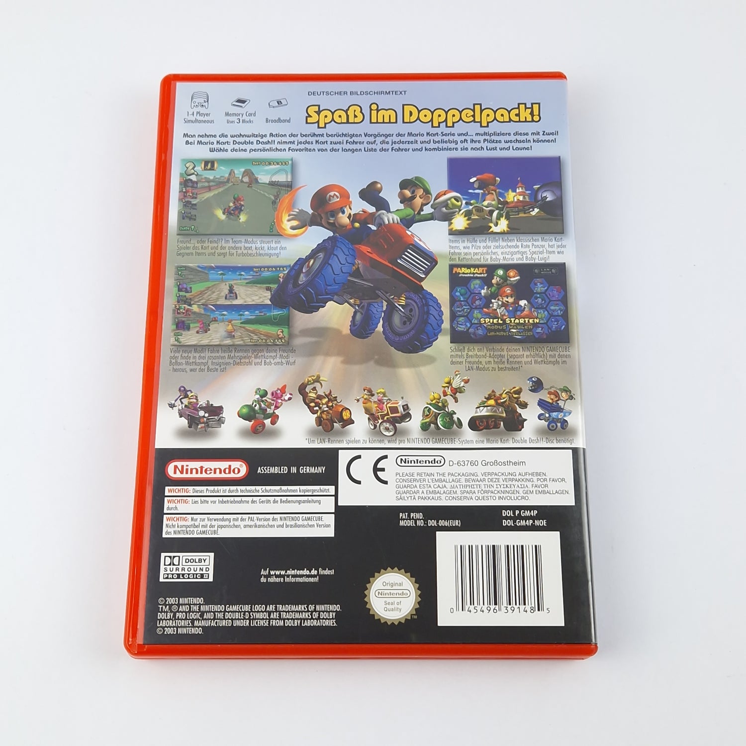 Nintendo Gamecube Spiel : Mario Kart Double Dash - OVP ohne Anleitung CD PAL