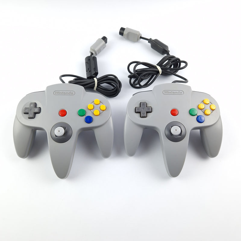 Nintendo 64 Konsole mit 2 originalen Controllern und Anschlusskabel - N64 PAL