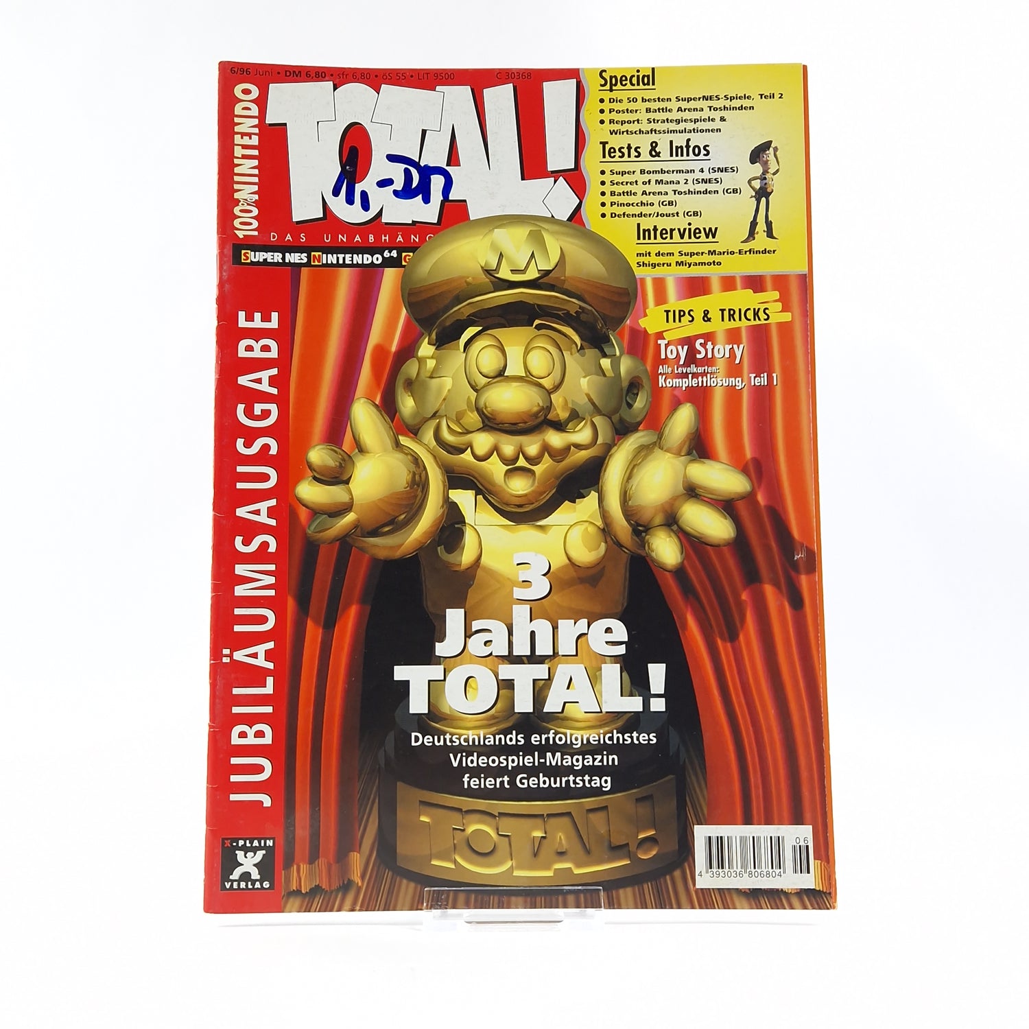100% Nintendo TOTAL! Magazine: June 6/96 with poster - magazine 1996