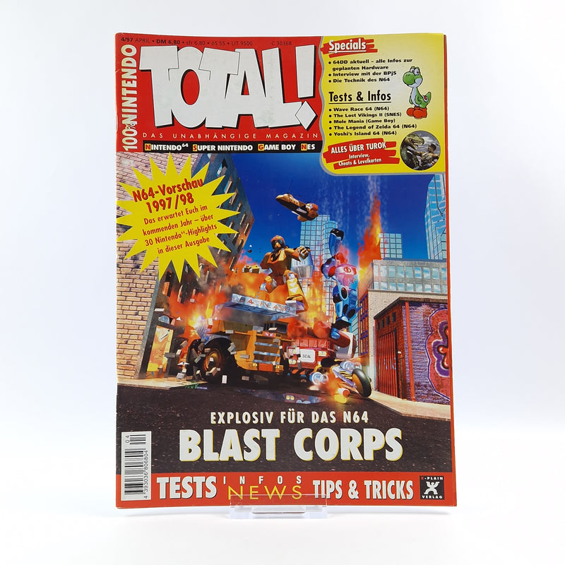 100% Nintendo TOTAL! Magazine: April 4/97 with poster - magazine 1997